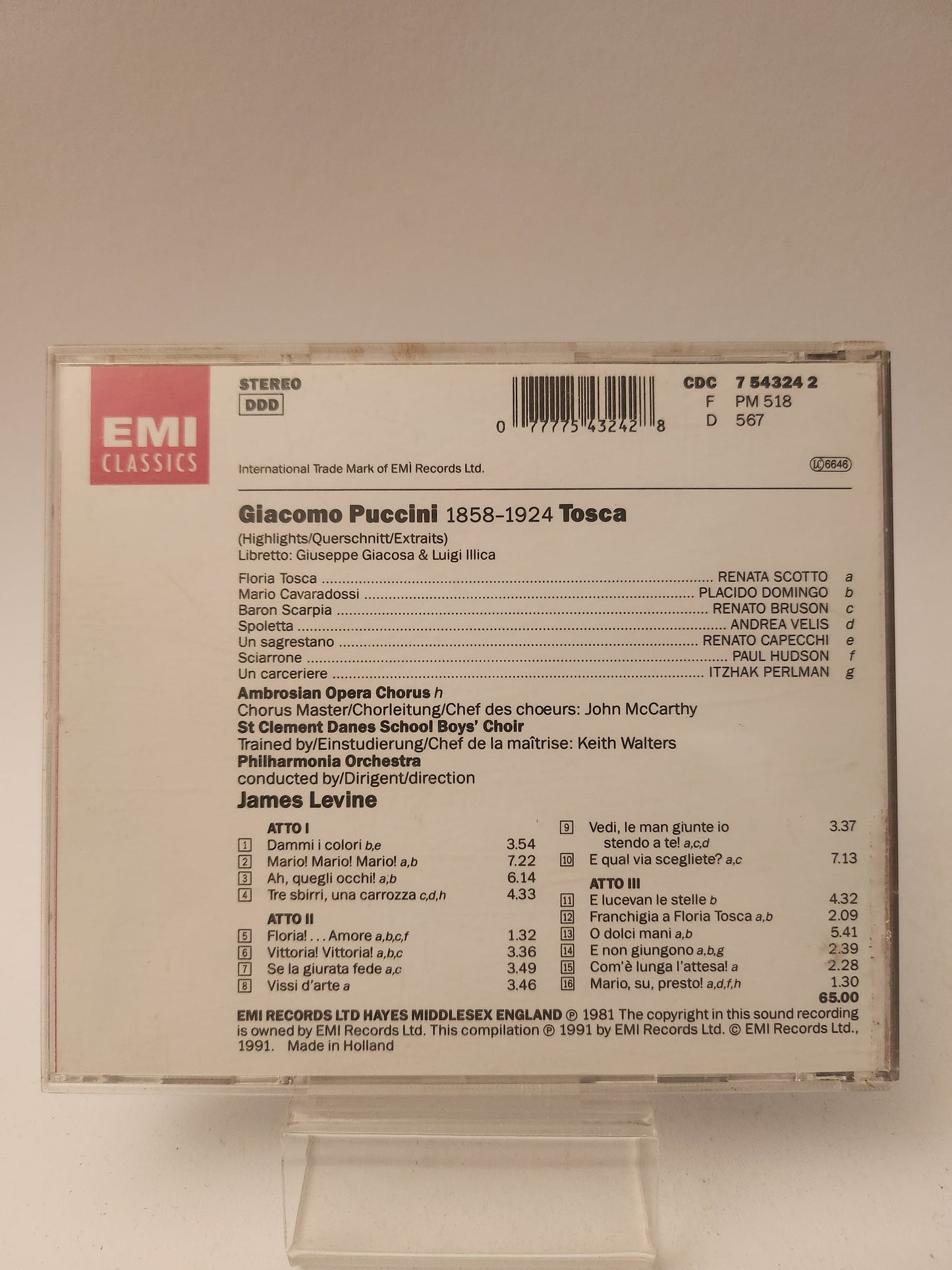 Puccini: Tosca CD - Cd