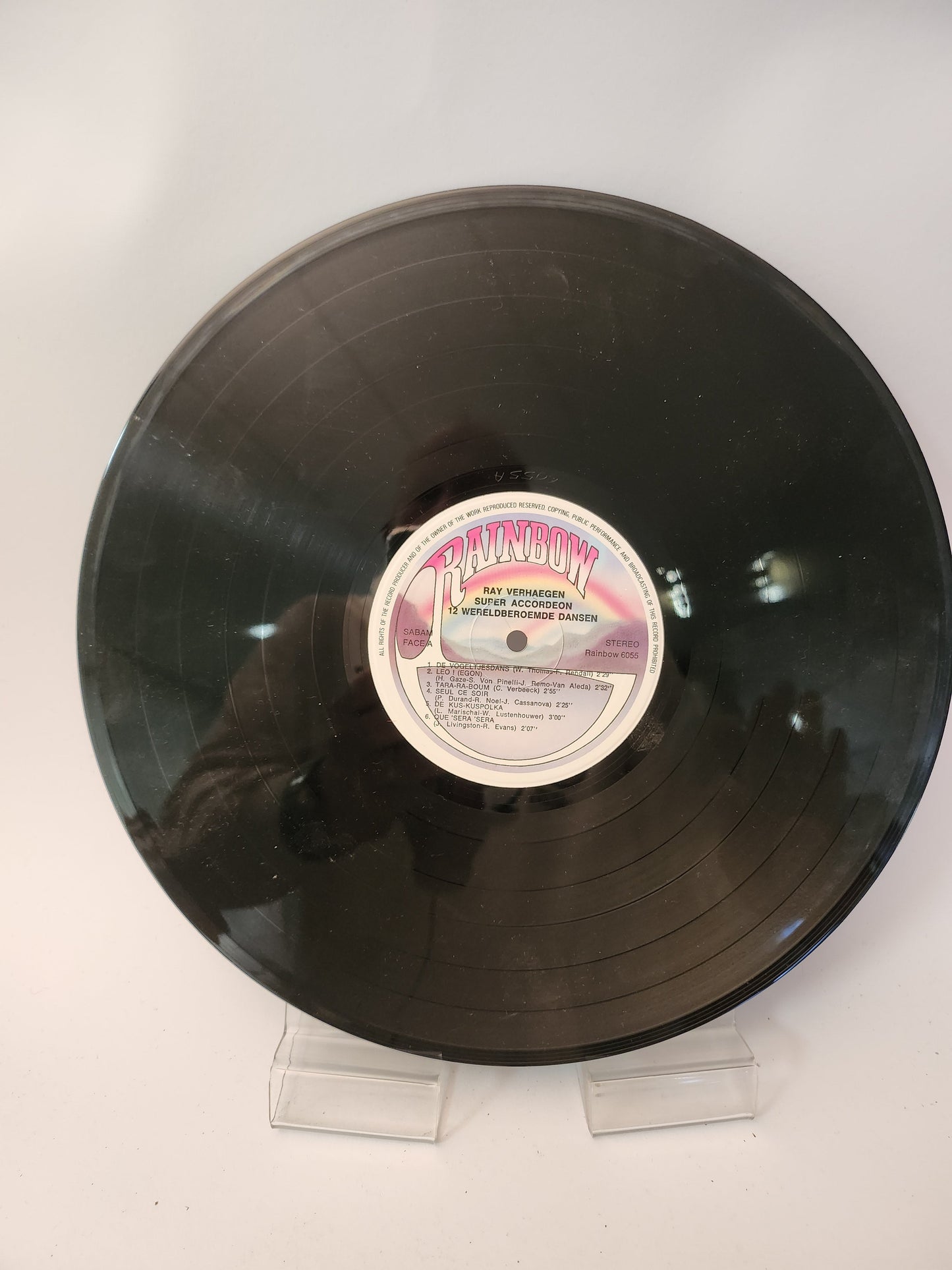 Ray Verhaegen: Super Accordeon (12 Wereldberoemde Dansen) (Zonder Hoes) LP Vinyl - Lp Vinyl