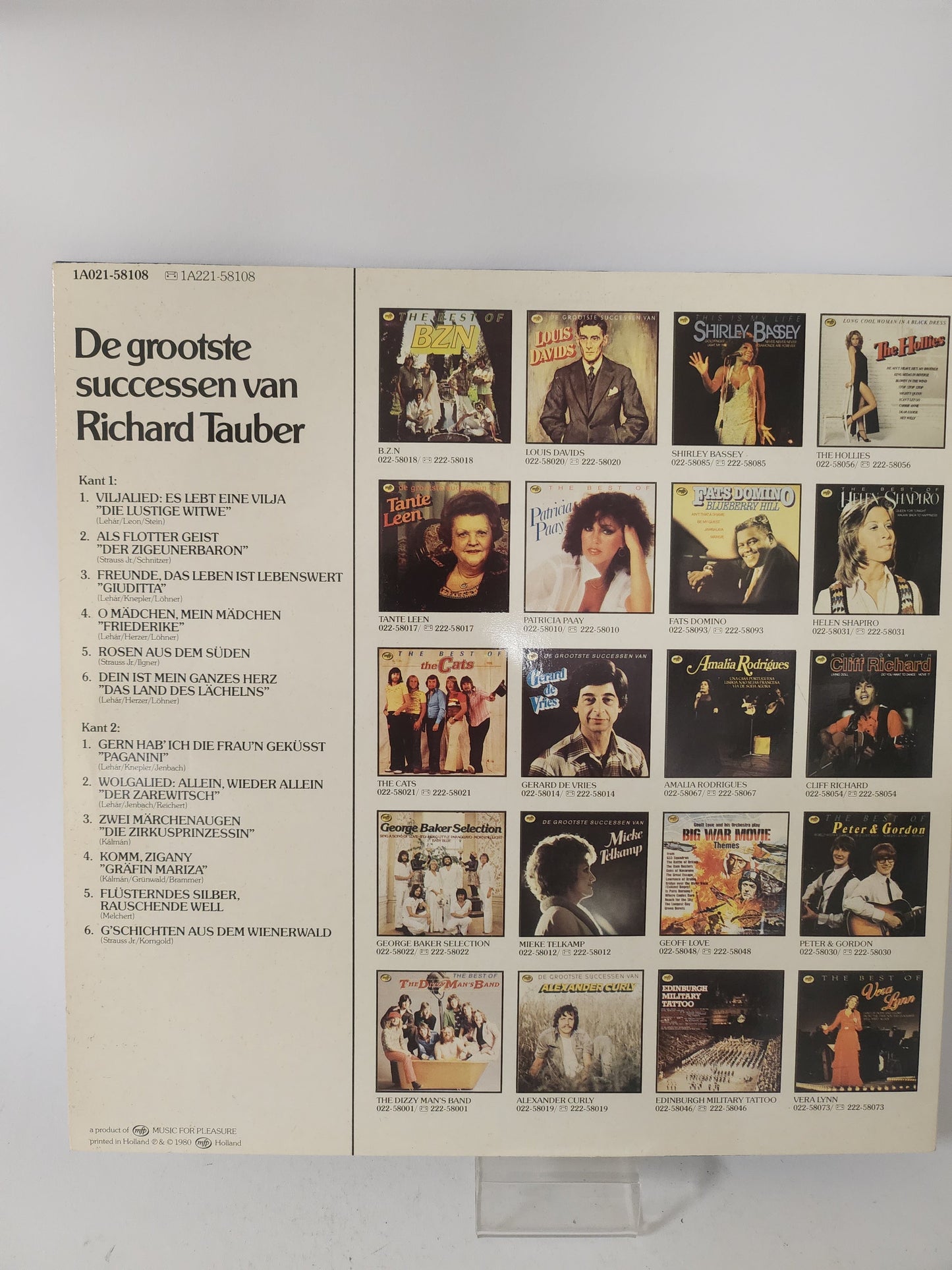 Richard Tauber: de Grootste Successen LP Vinyl - Lp Vinyl