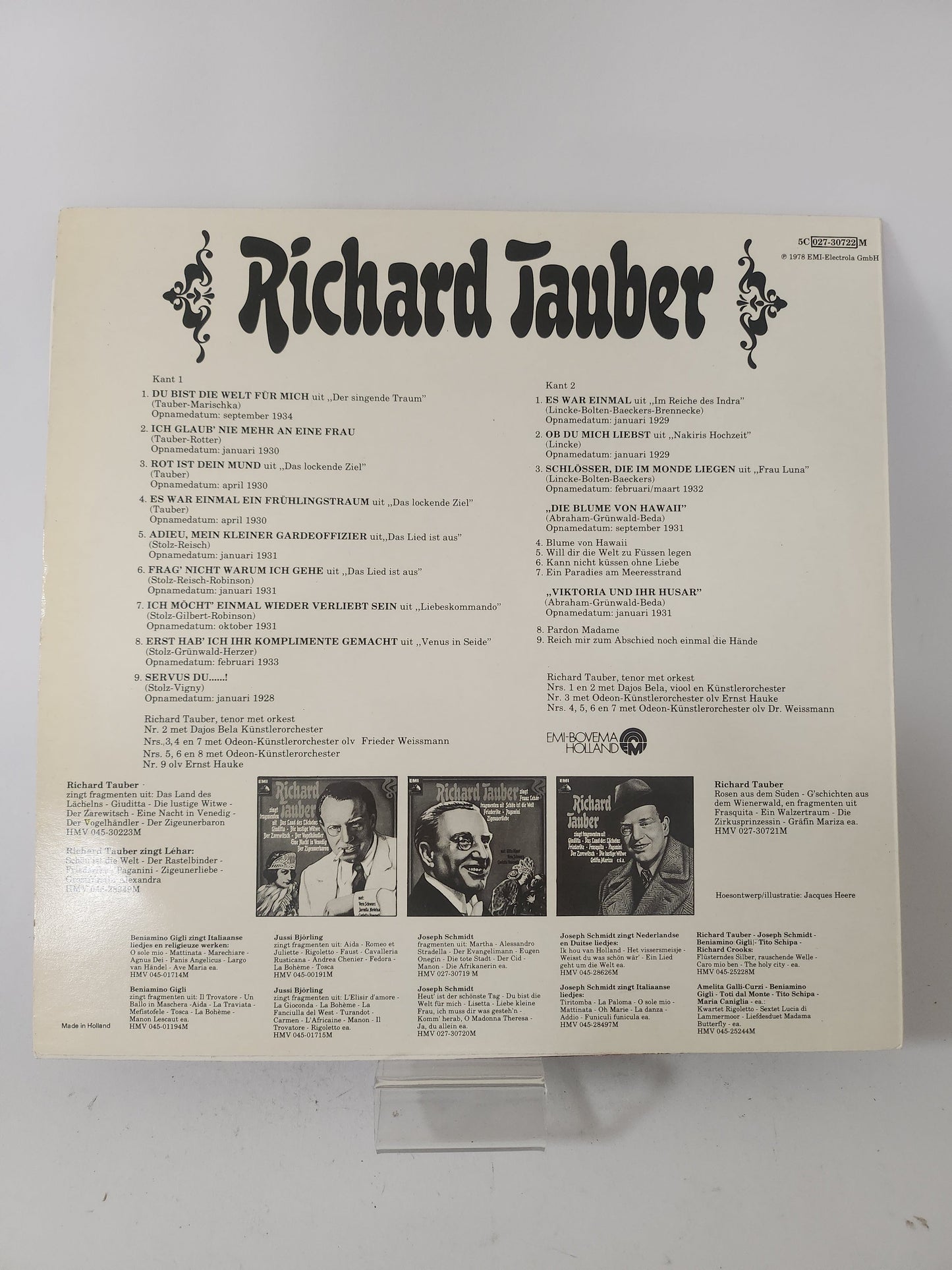 Richard Tauber zingt LP Vinyl - Lp Vinyl