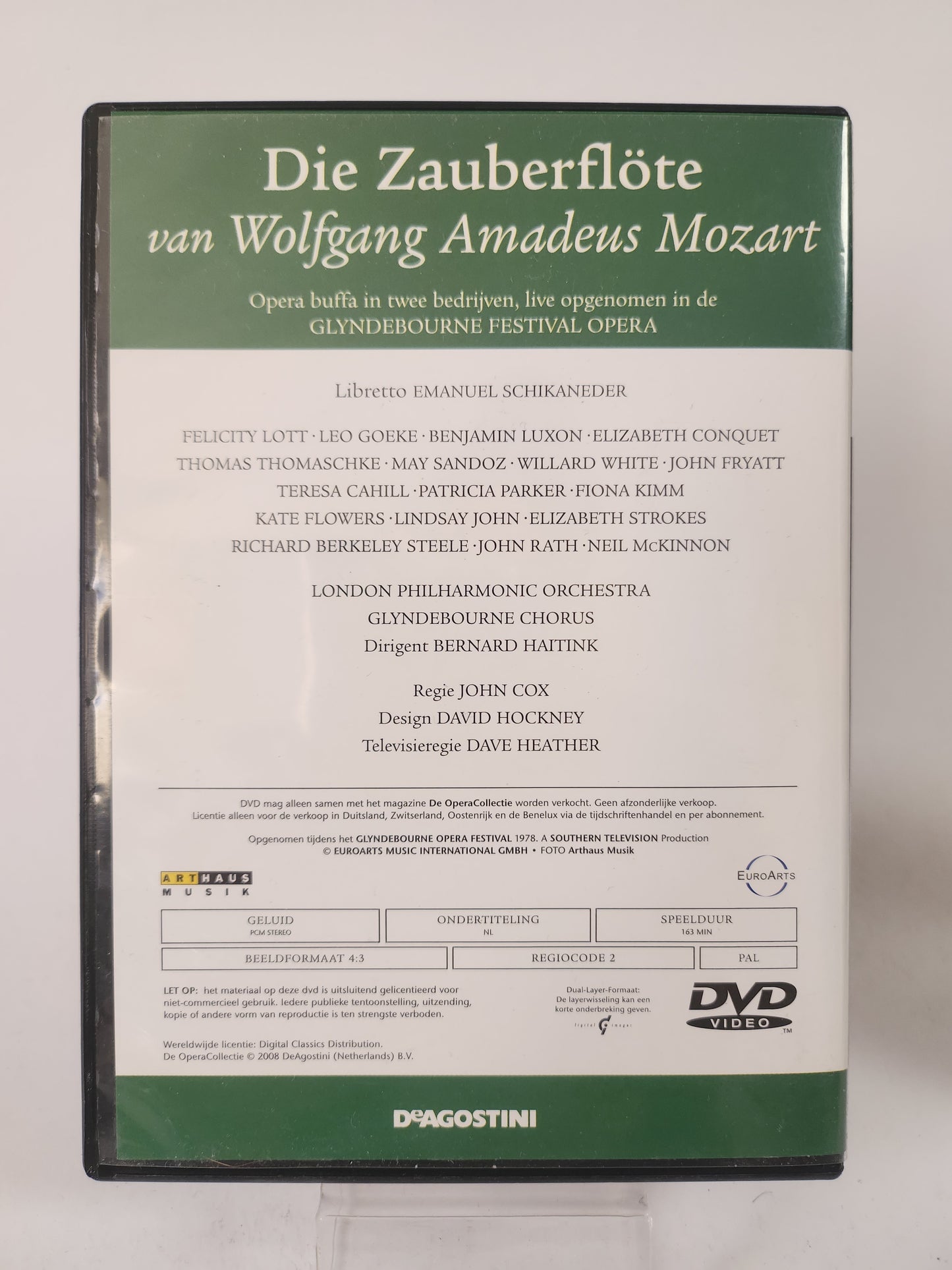 Opera Collectie 19: Mozart "die Zauberflöte DVD Muziek