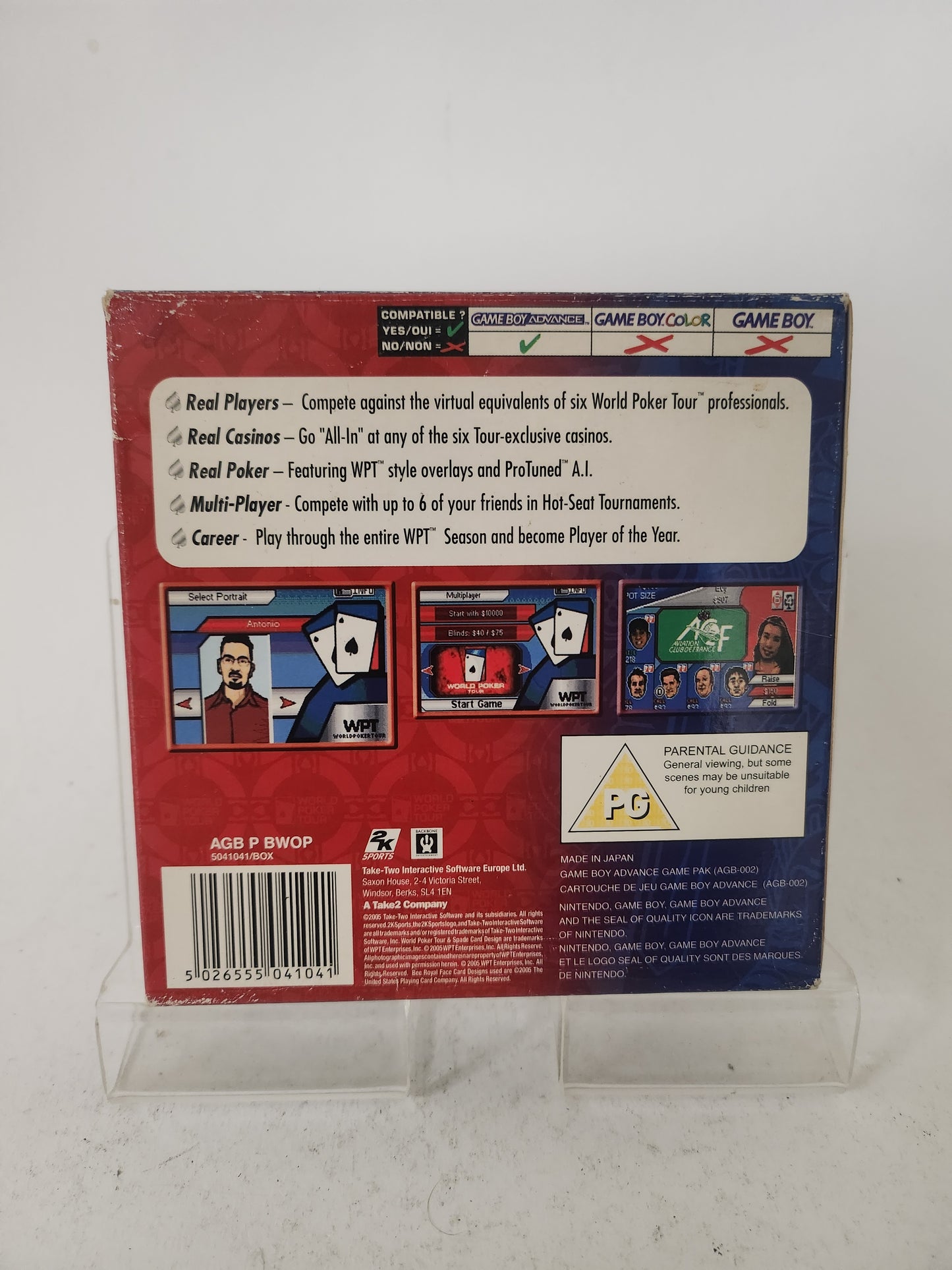 World Poker Tour Boxed Game Boy Advance