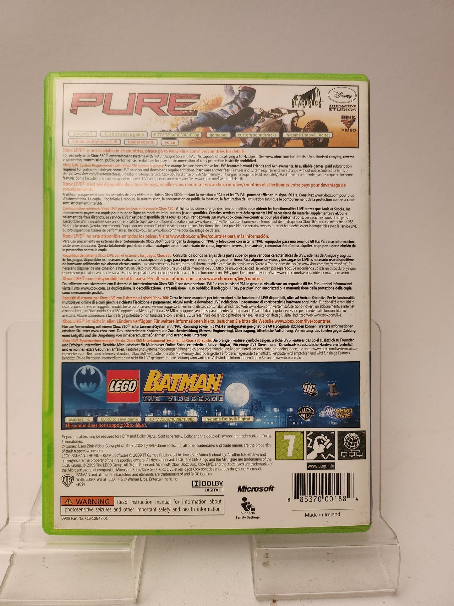 Lego Batman the Videogame & Pure (No Book) Xbox 360