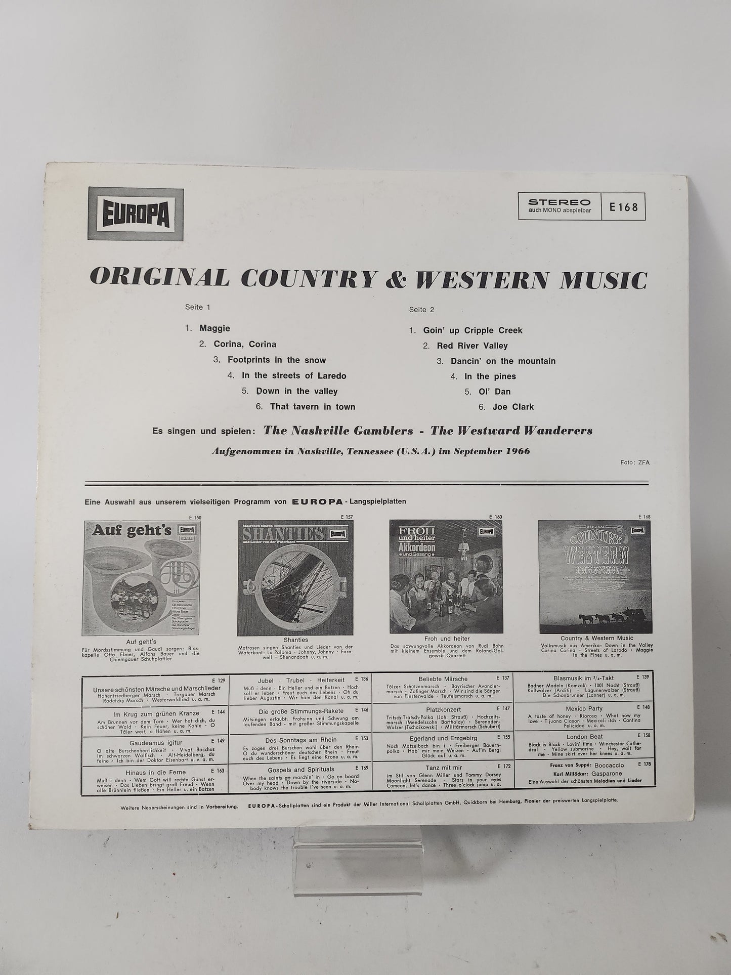 Original Country & Western Music LP Vinyl