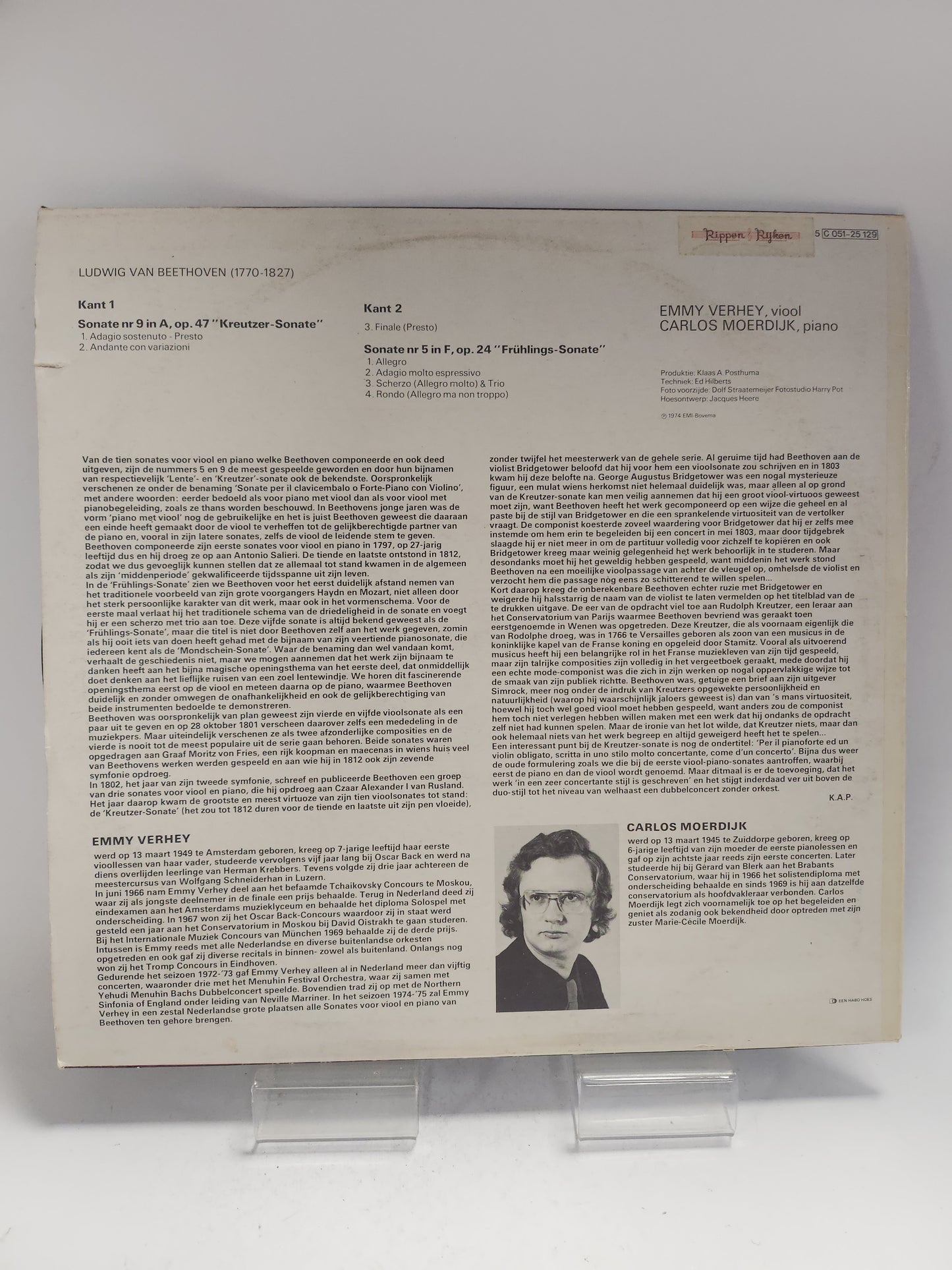 Emmy Verhey: Beethoven LP Vinyl