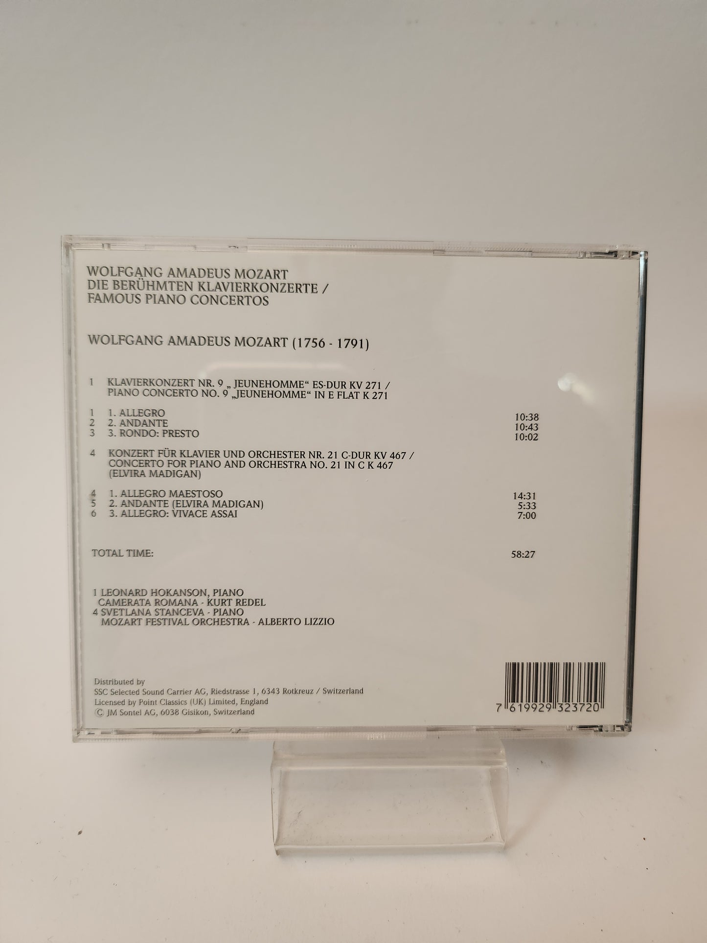 Wolfgang Amadeus Mozart: Berühmte Klavierkonzerte CD