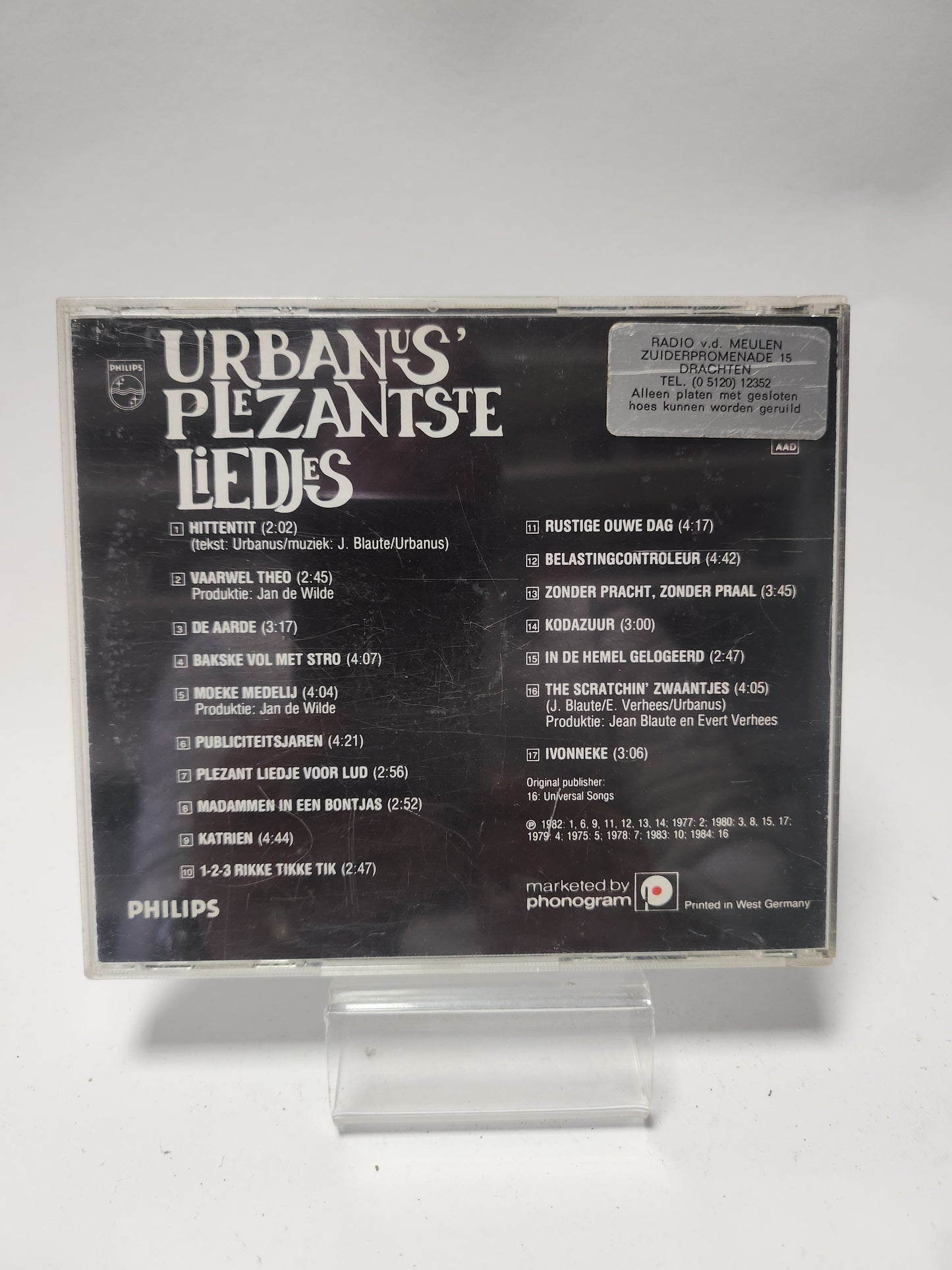 Urbanus Plezantste Liedjes CD