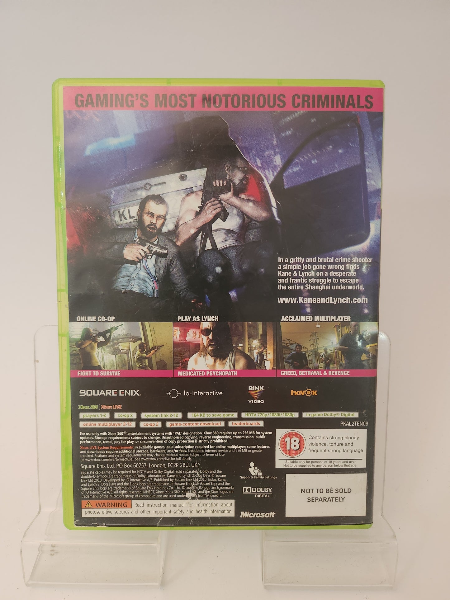 Kane & Lynch Dog Days 2 Limited Edition Xbox 360