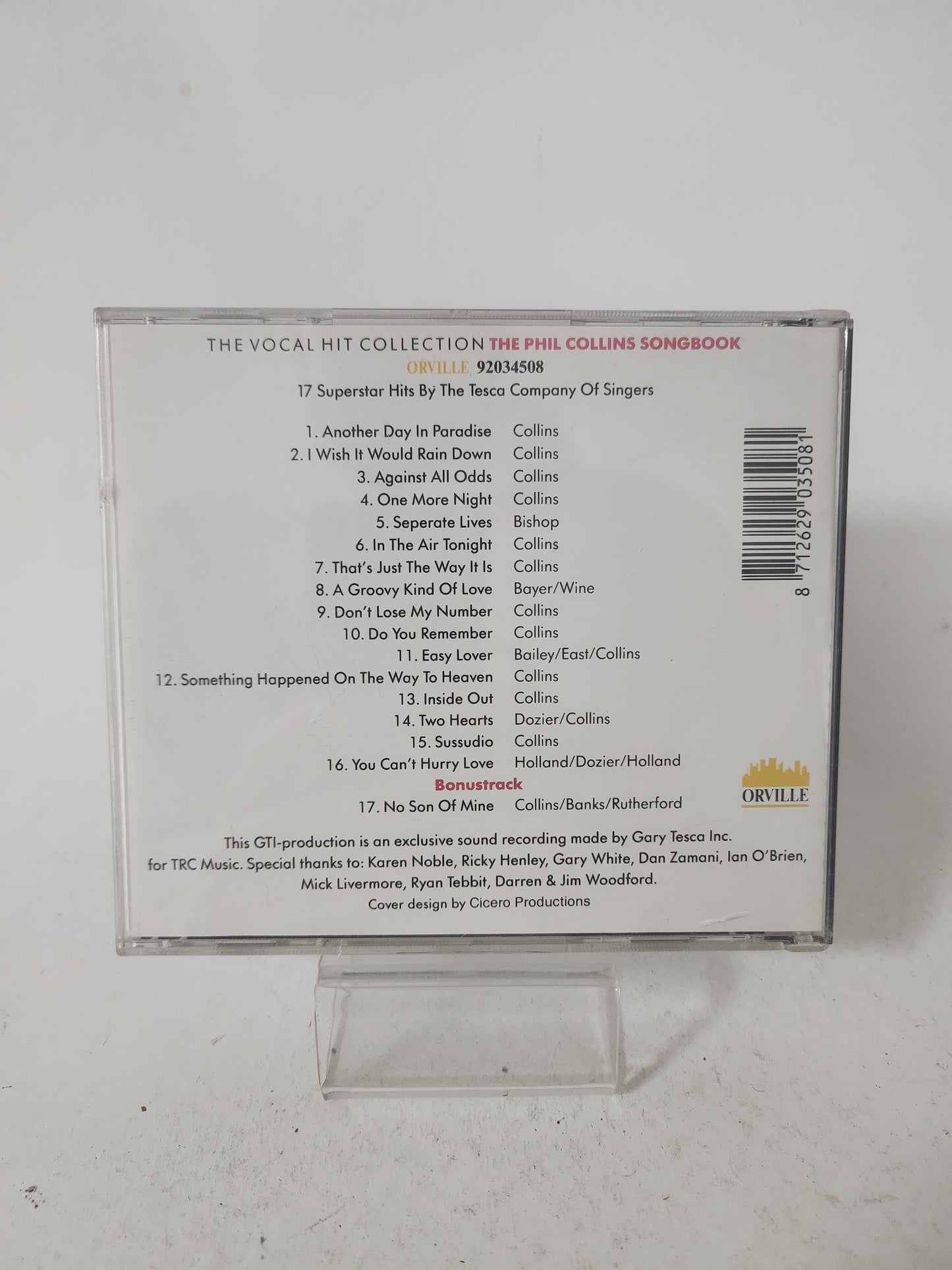 Phil Collins Songbook: the Vocal Hit Collection CD