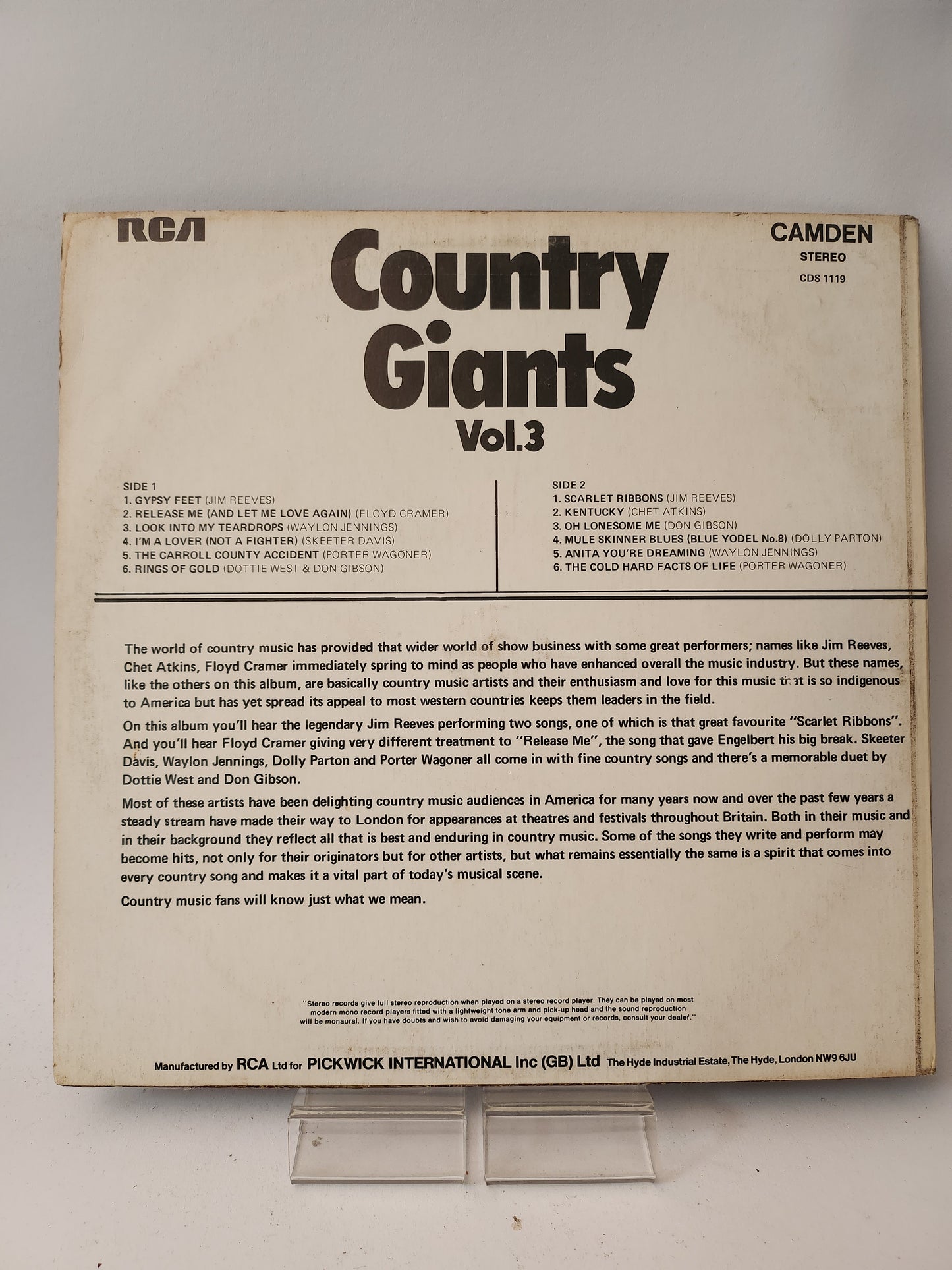 Country Giants Vol 3 LP Vinyl