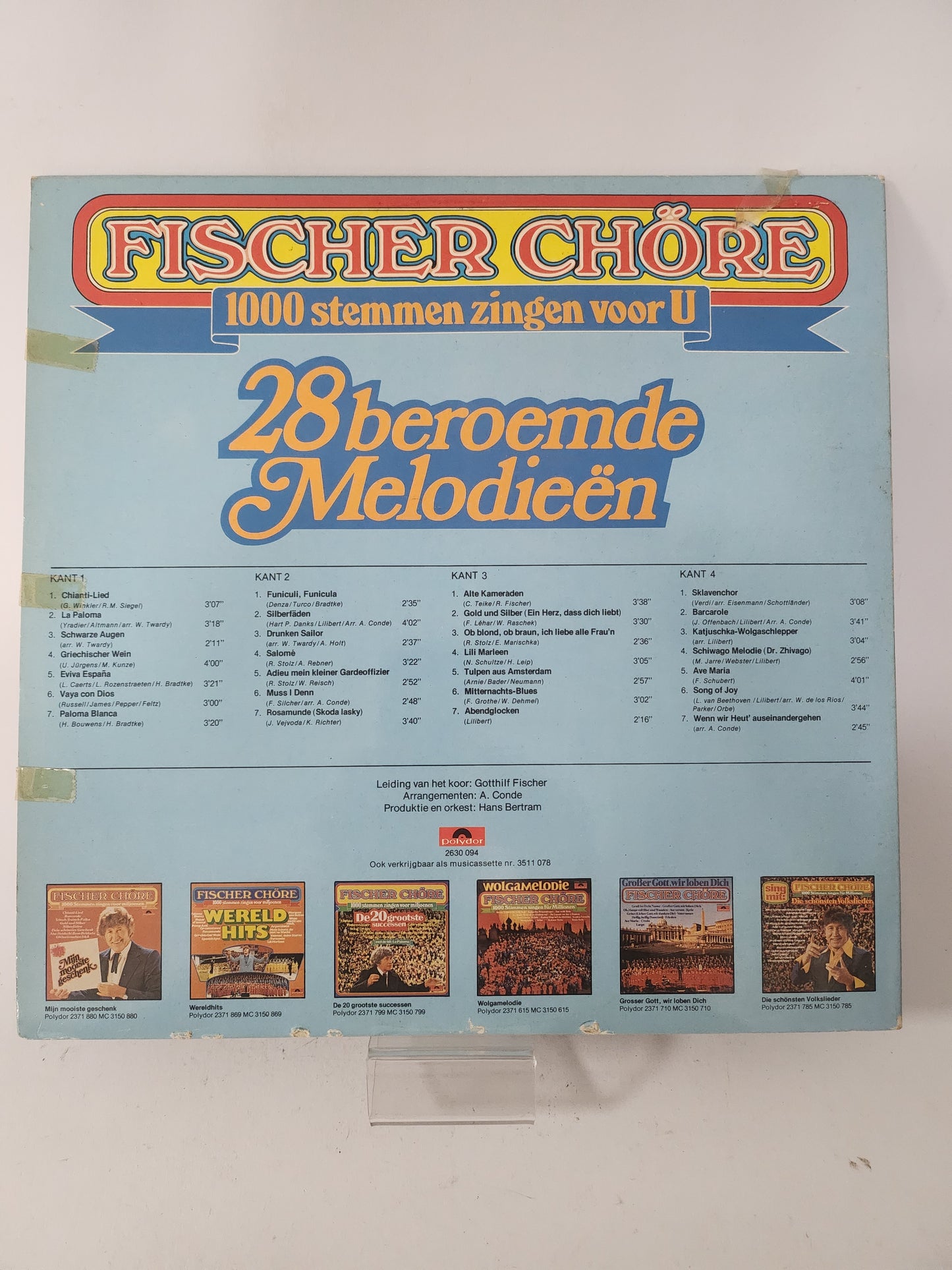 1000 Stemmen Zingen voor u 28 Beroemde Melodieën: Fischer Chore LP Vinyl