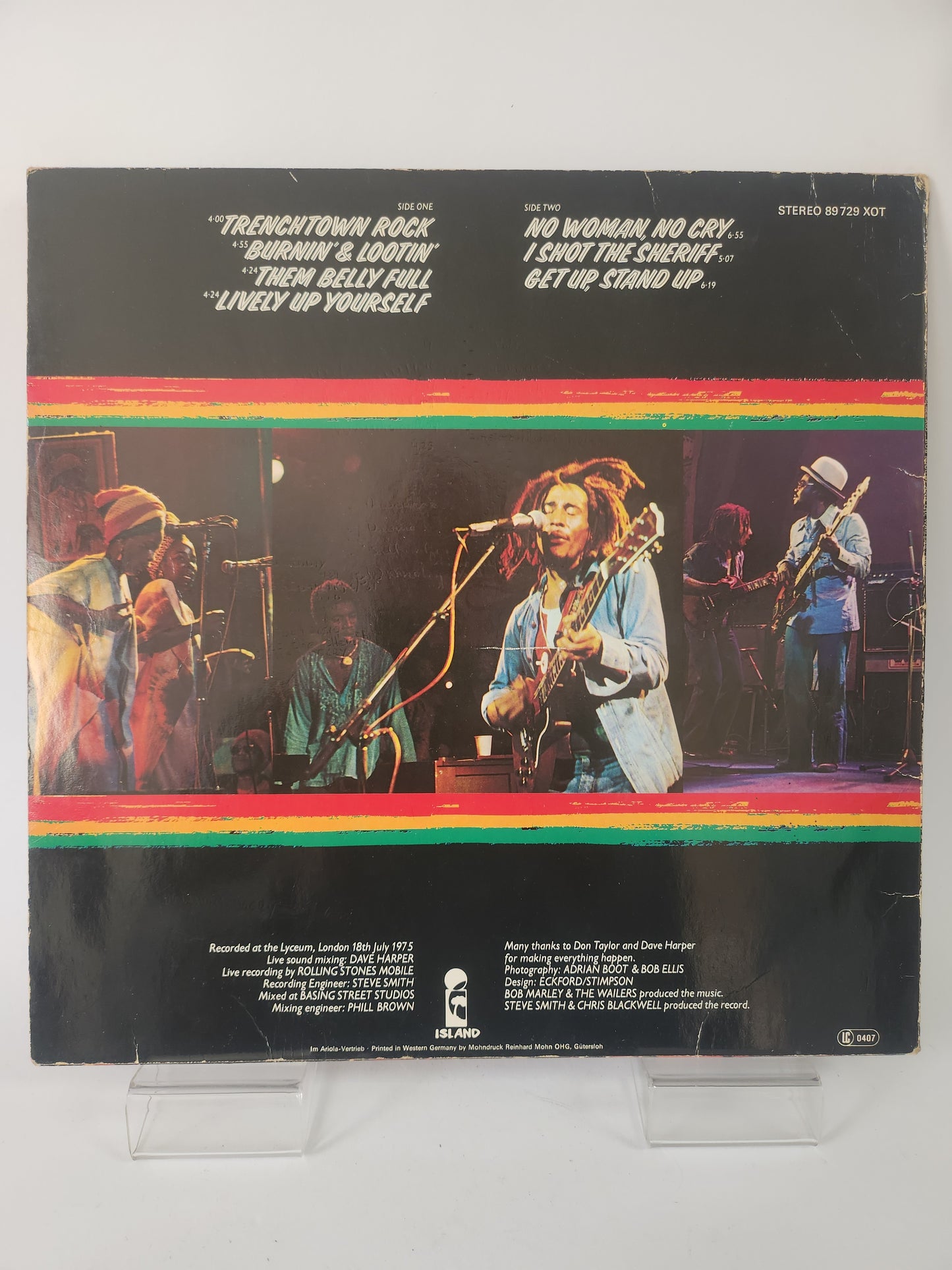 Bob Marley and the Wailere "Live" LP Vinyl