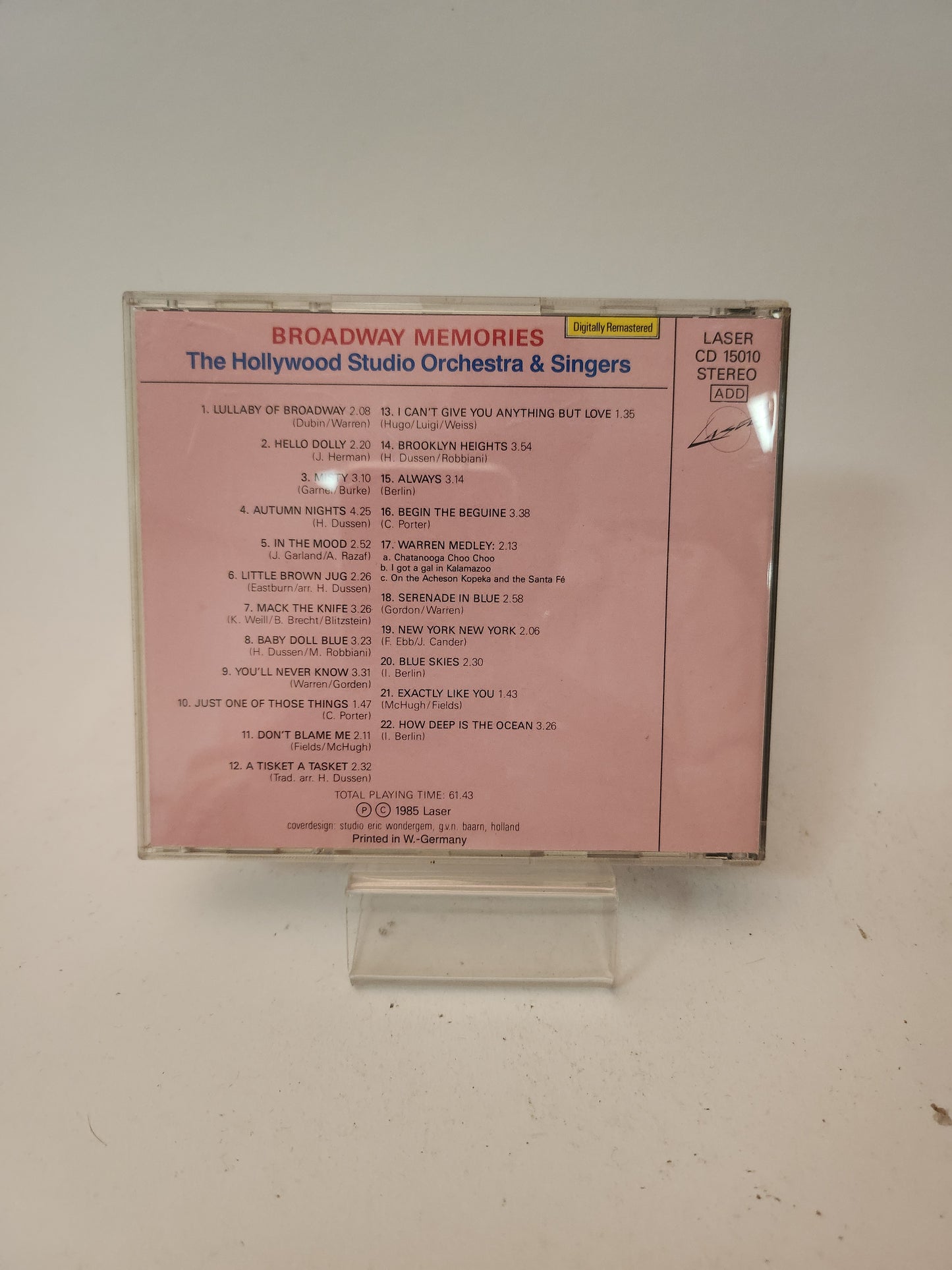 Broadway Memories: the Hollywood Studio Orchestra & Singers CD