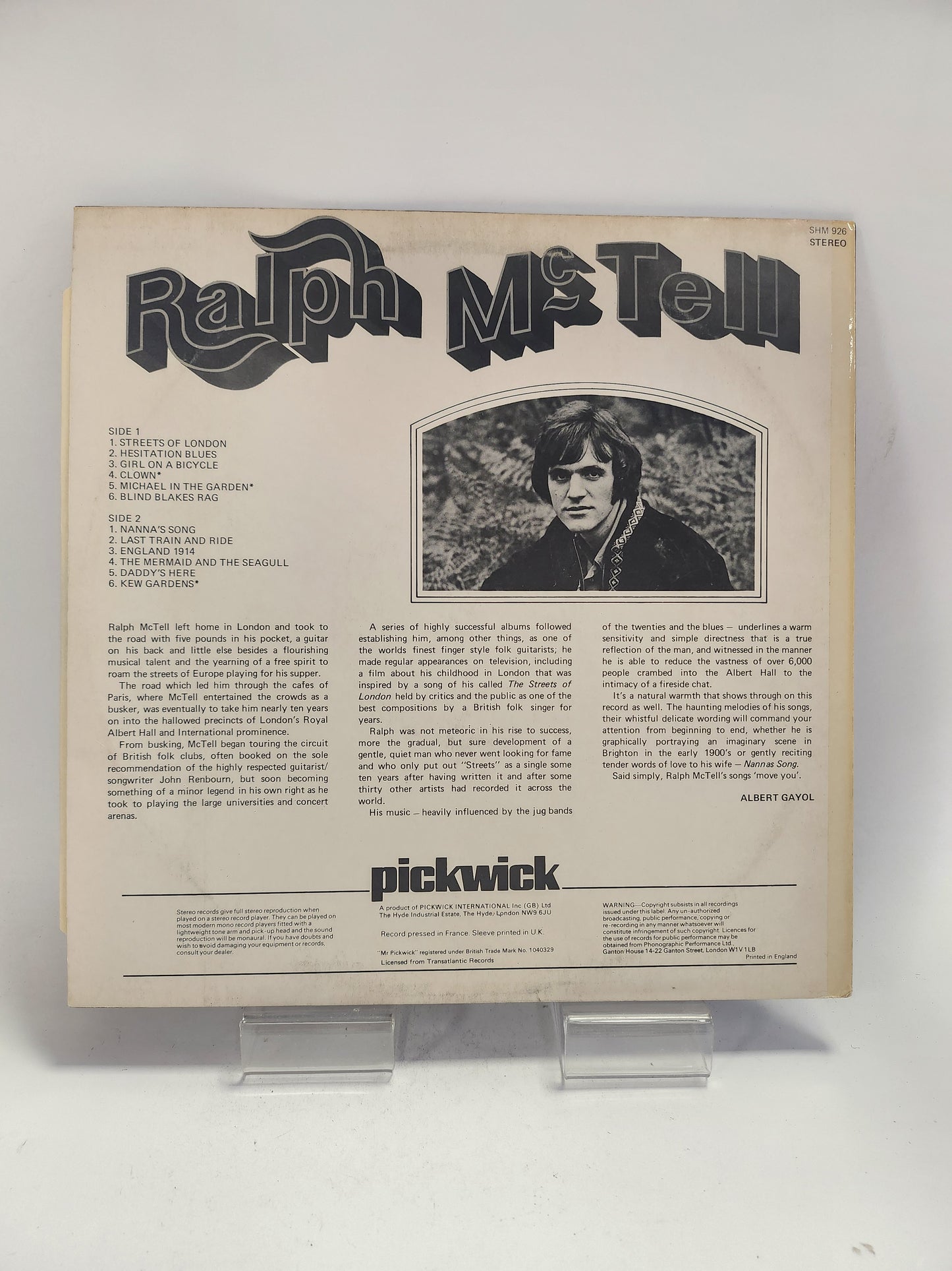 Ralph McTell: Streets of London LP Vinyl