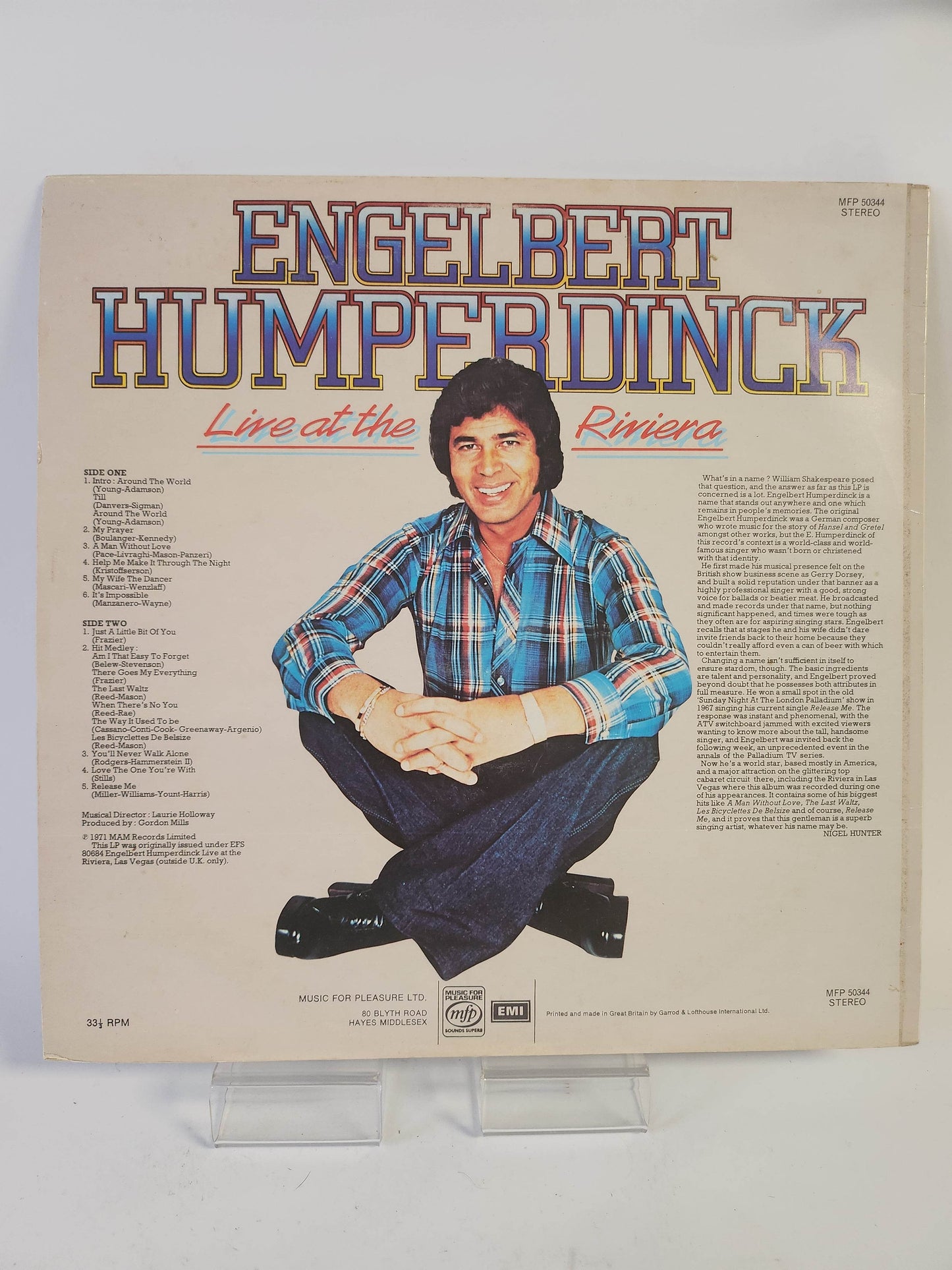 Engelbert Humperdinck: Live at the Riviera LP Vinyl - Feniks Gameshop
