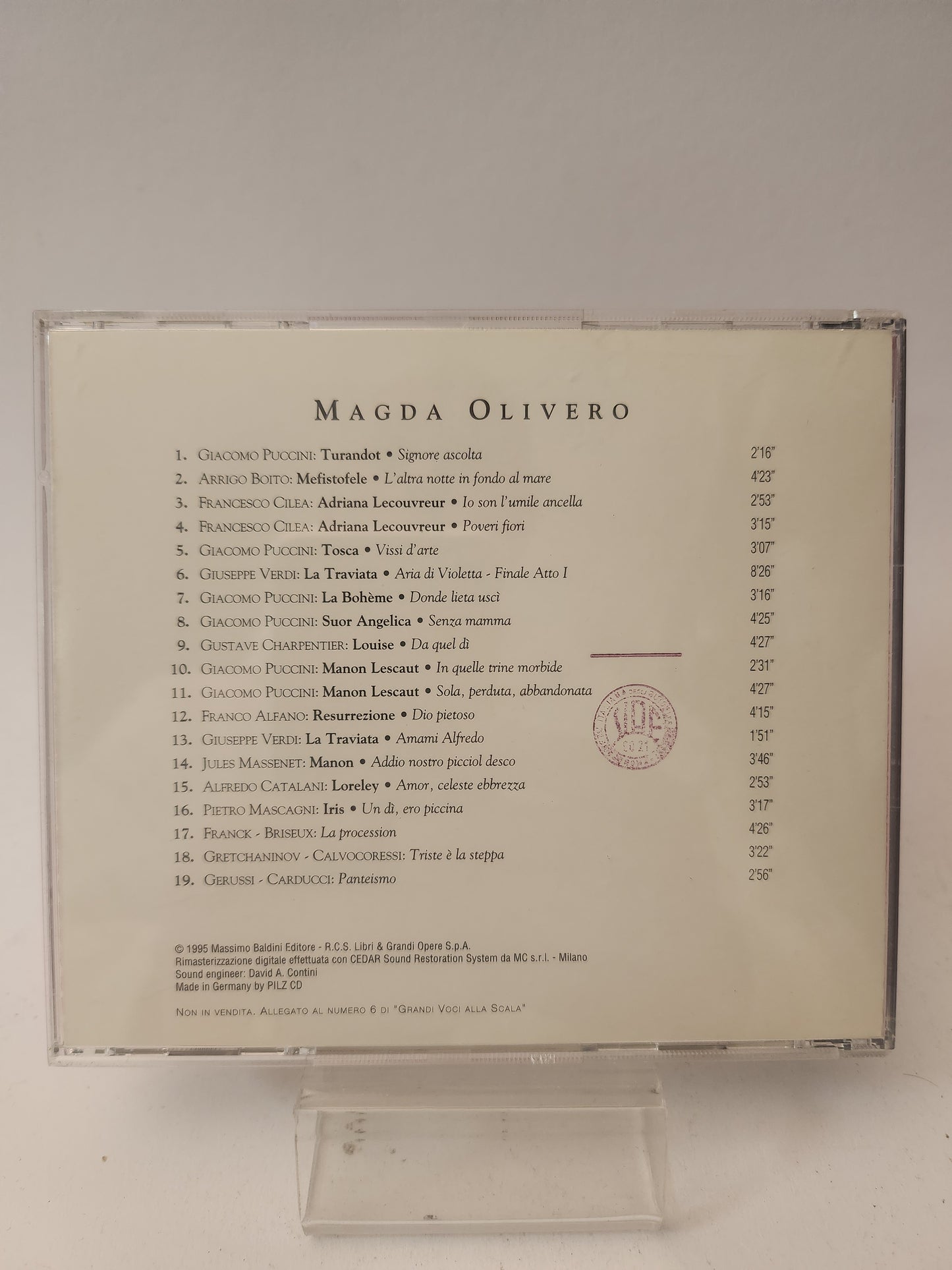 Grandi Voci alla Scala: Magda Olivero CD