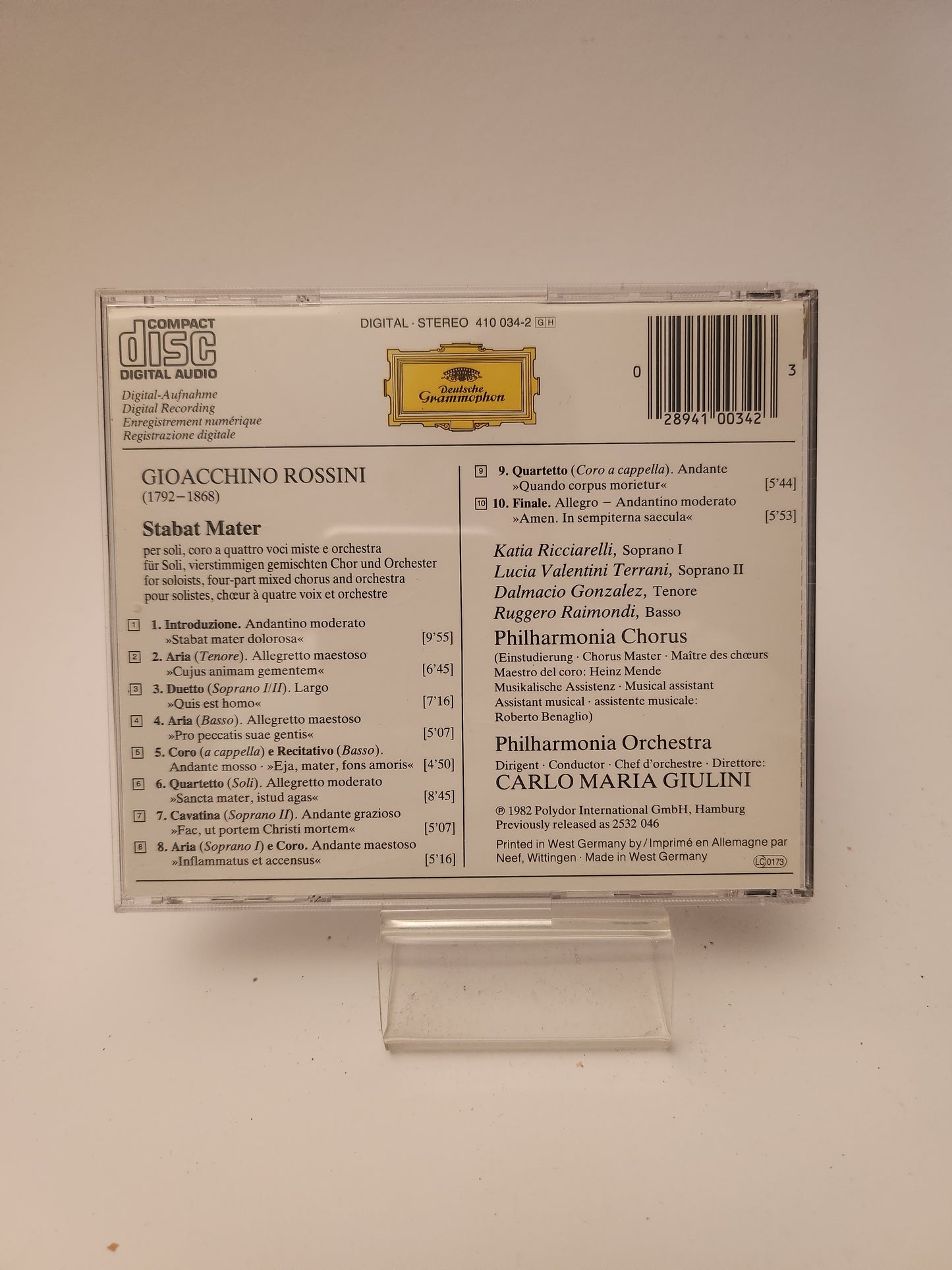 Deutsche Grammophon: Rossini Stabat Mater CD