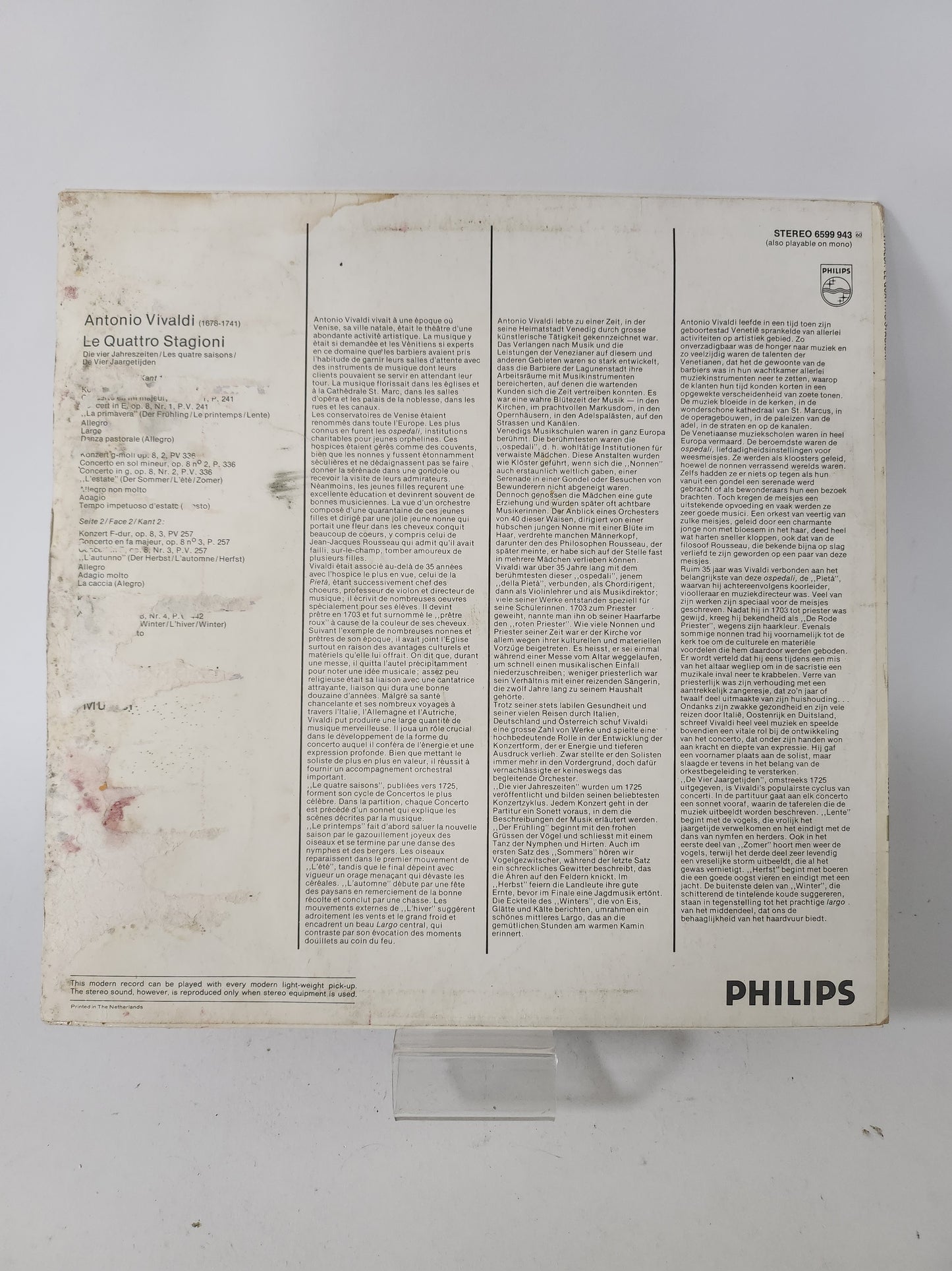 Classics 1: Le Quattro Stagioni LP Vinyl