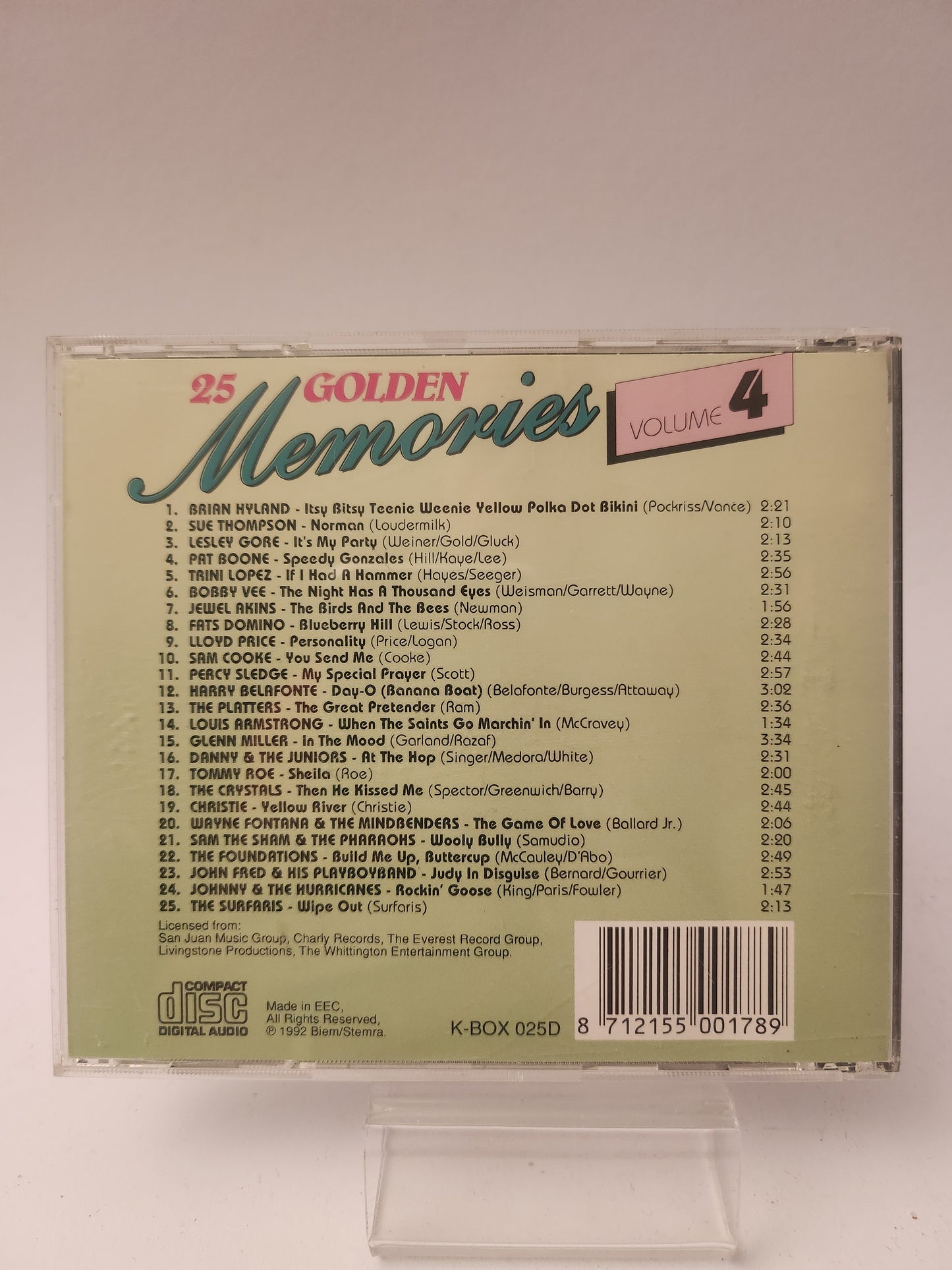 25 Golden Memories Volume 4 CD
