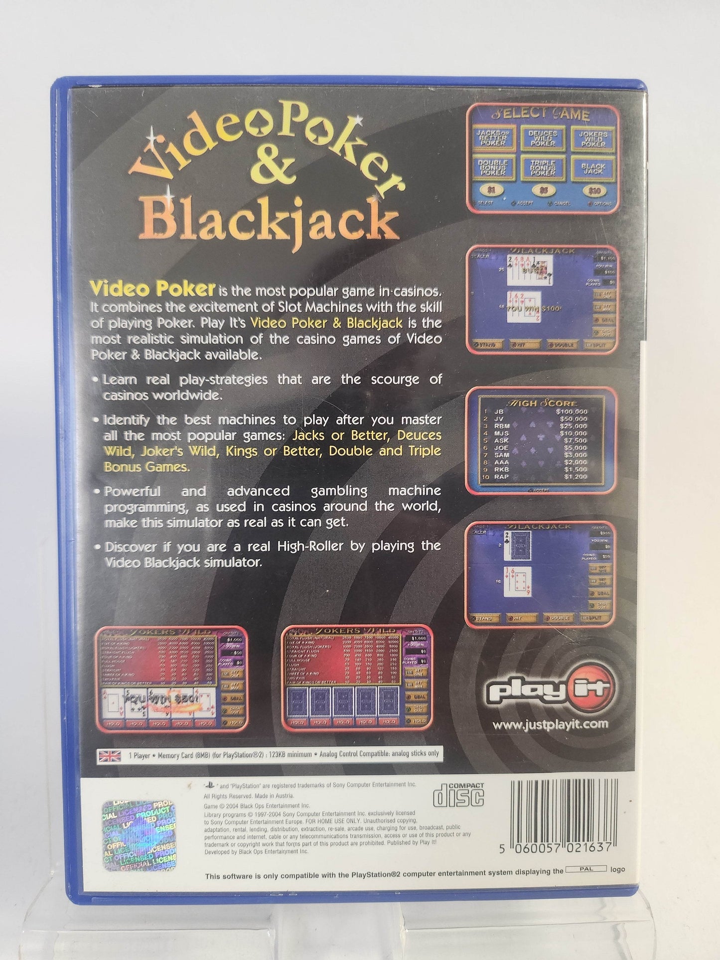 Video Poker & Blackjack Playstation 2 - Feniks Gameshop