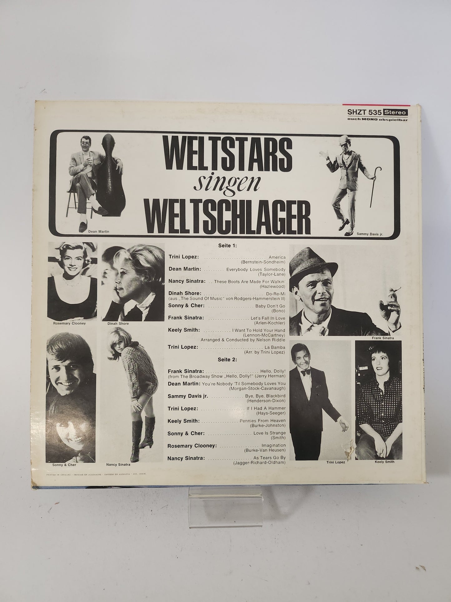 Weltstars singen Weltschlager LP Vinyl