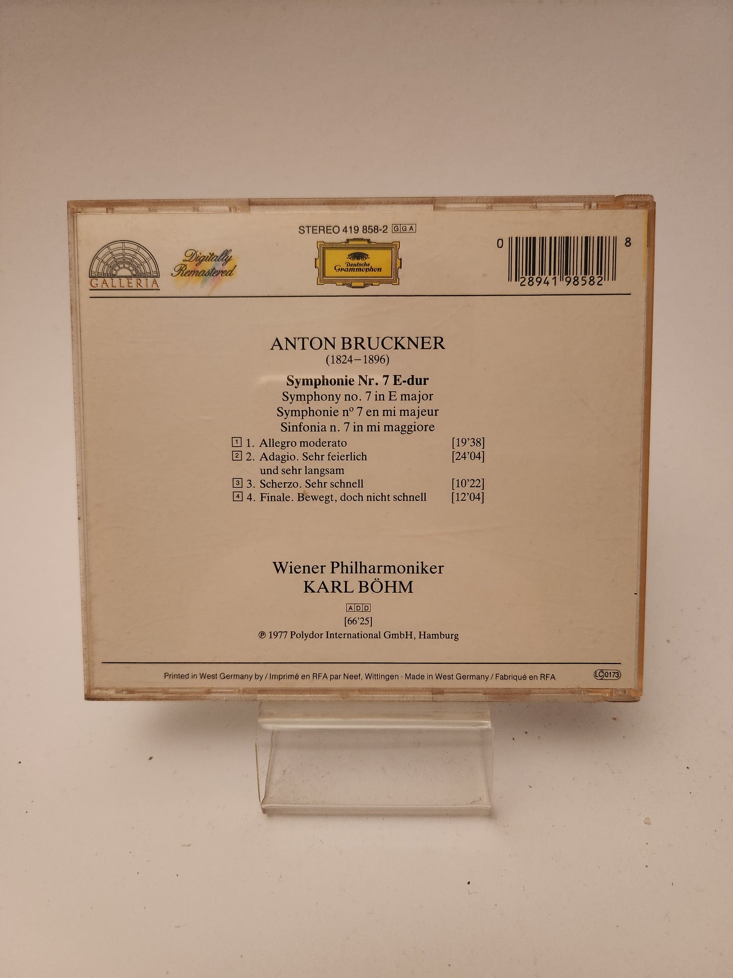 Deutsche Grammophon: Anton Bruckner Symphonie No 7 CD