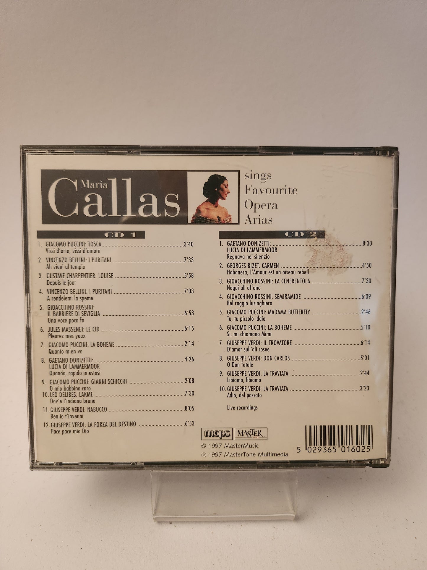 Maria Callas sings Favourite Opera Arias CD