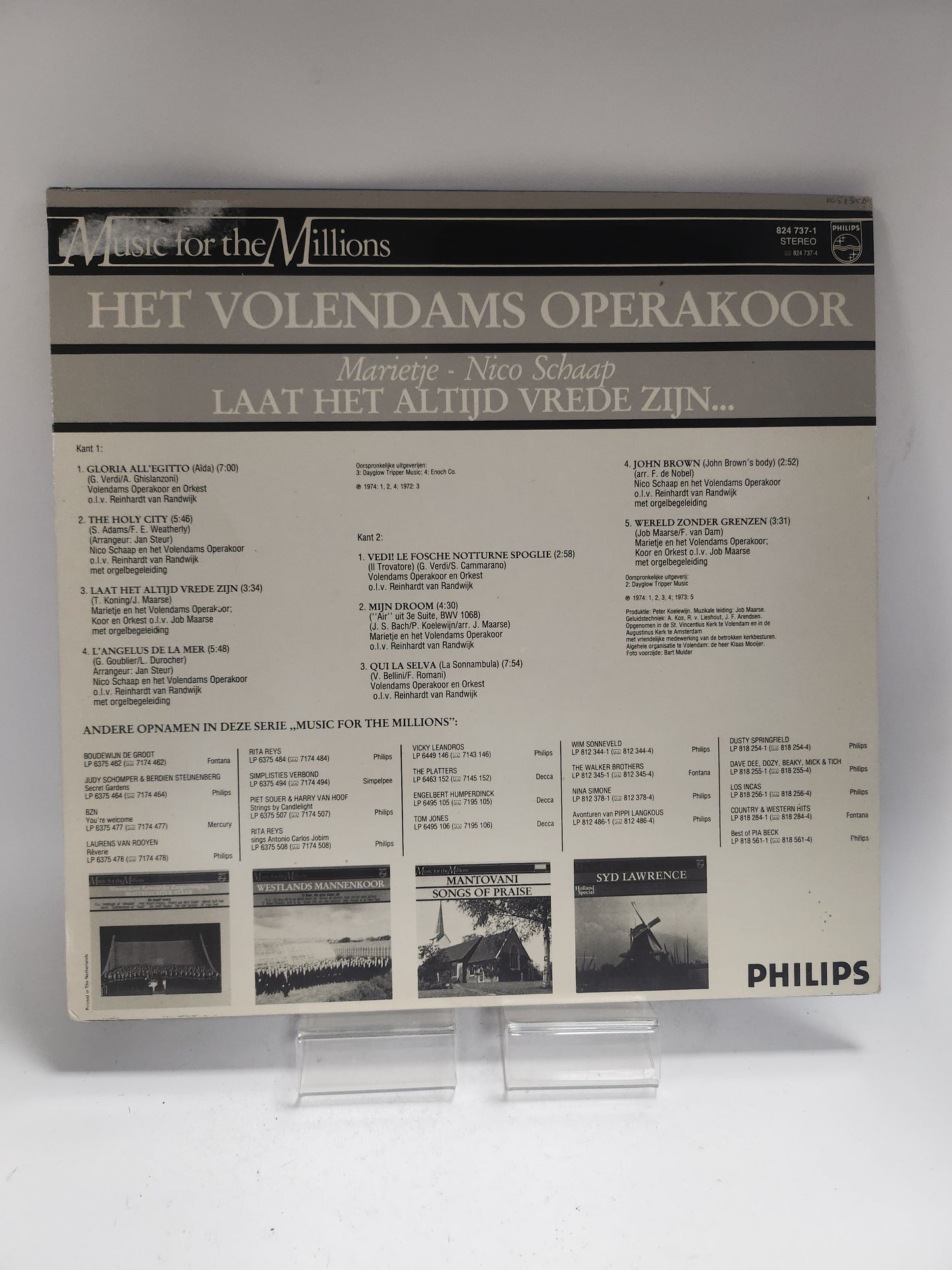 Volendams Operakoor: Laat het Altijd Vrede Zijn LP Vinyl