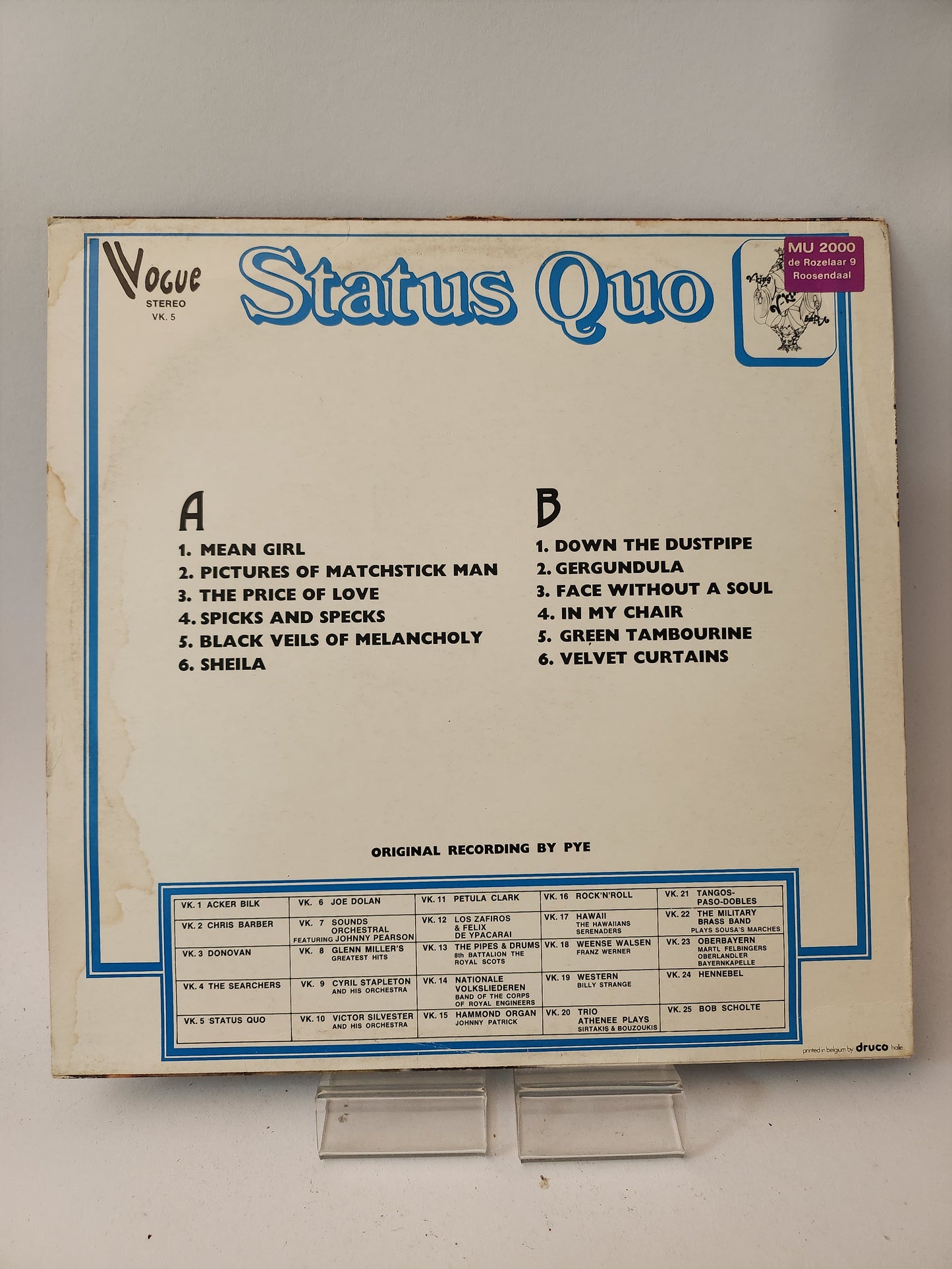 Status Quo: Mean Girl LP Vinyl