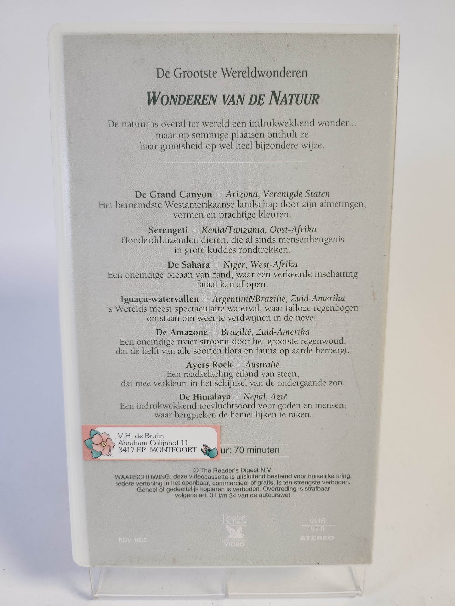 Grootste Wereldwonderen: Wonderen van de Natuur Geseald VHS - Feniks Gameshop