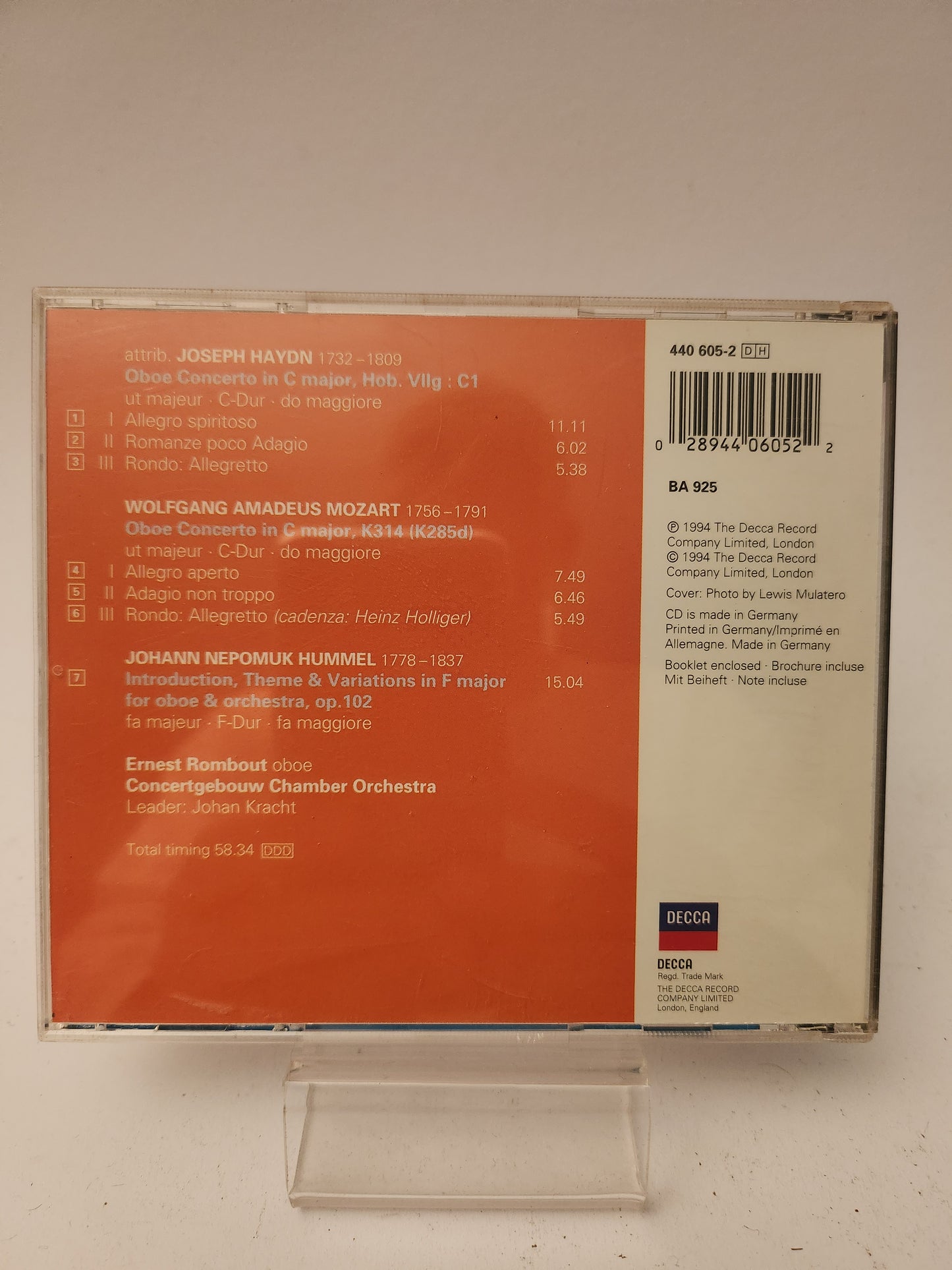 Haydn - Mozart - Hummel CD