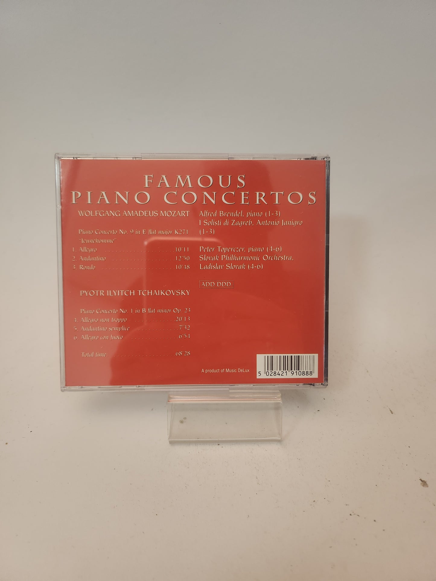 Famous Piano Concertos: Mozart & Tchaikovsky CD