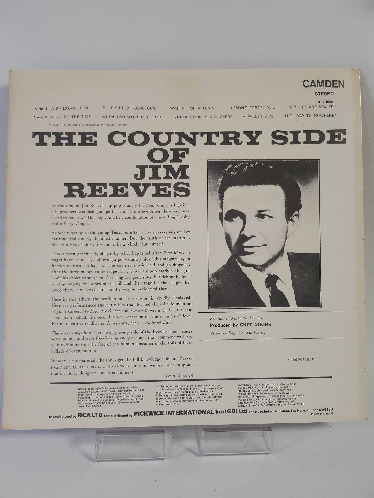 Country Side of Jim Reeves LP Vinyl - Feniks Gameshop