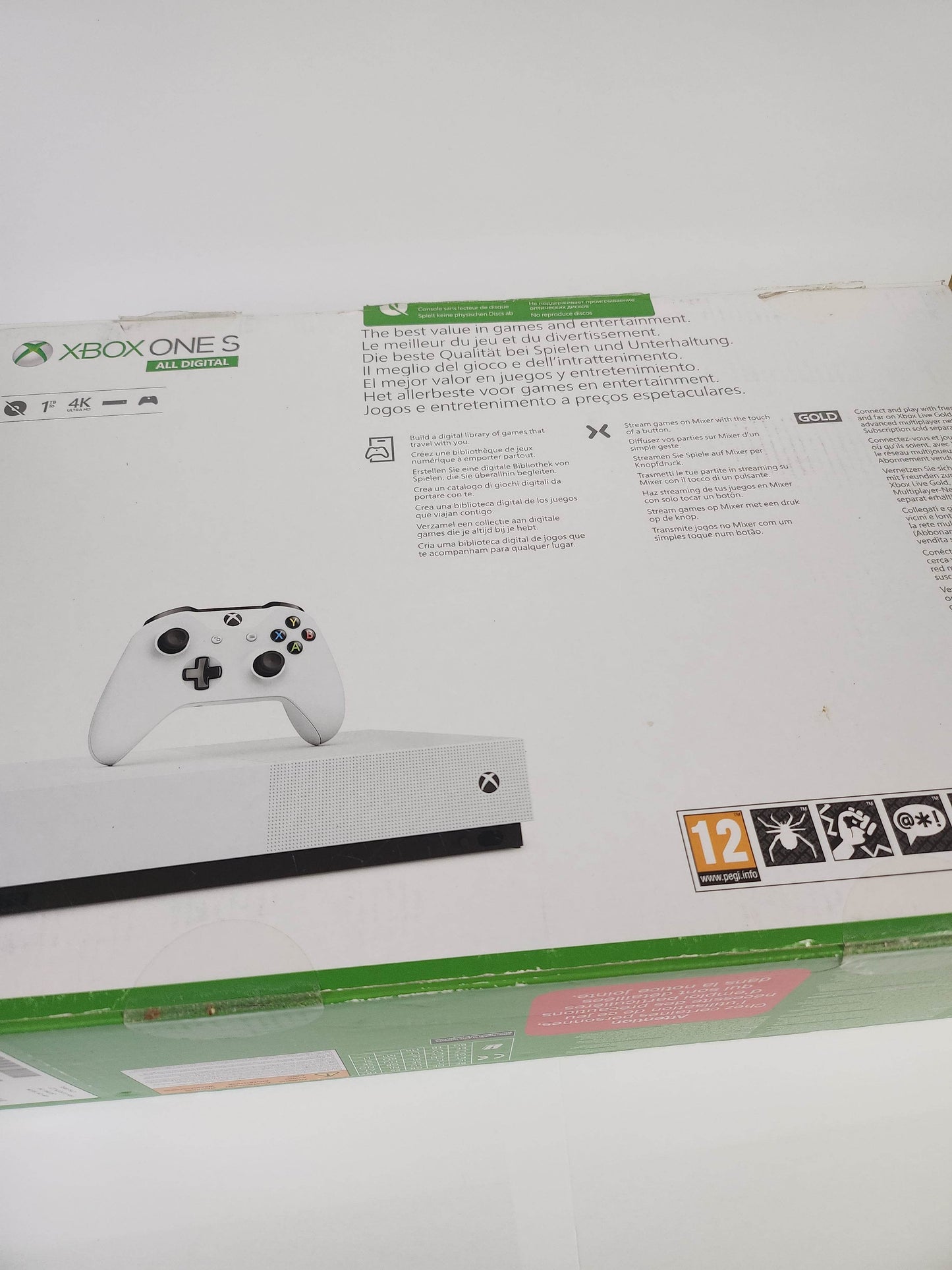 White Digital 1TB Boxed Xbox One S - Feniks Gameshop