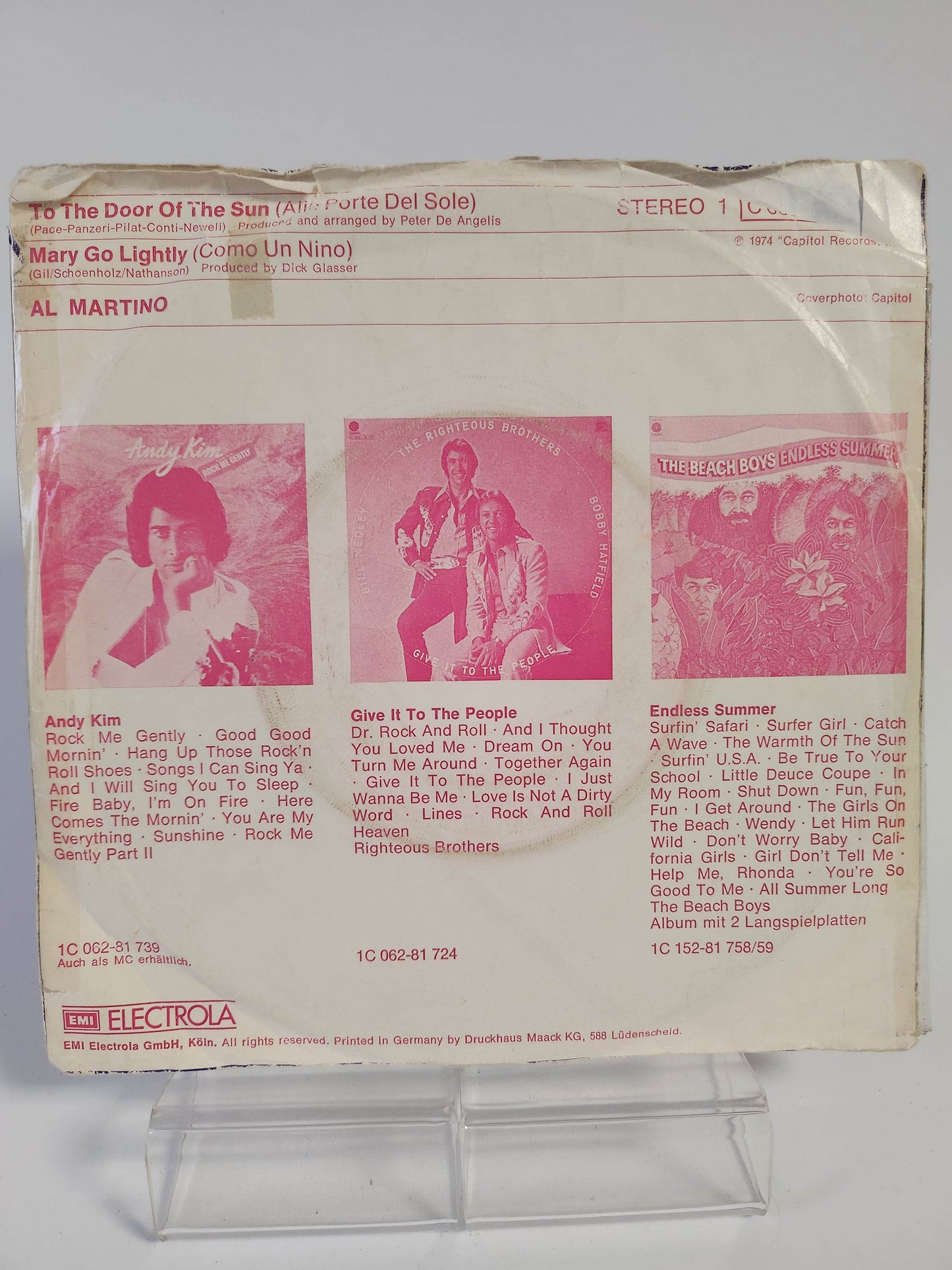 Al Martino: to the Door of the Sun Single Vinyl - Feniks Gameshop