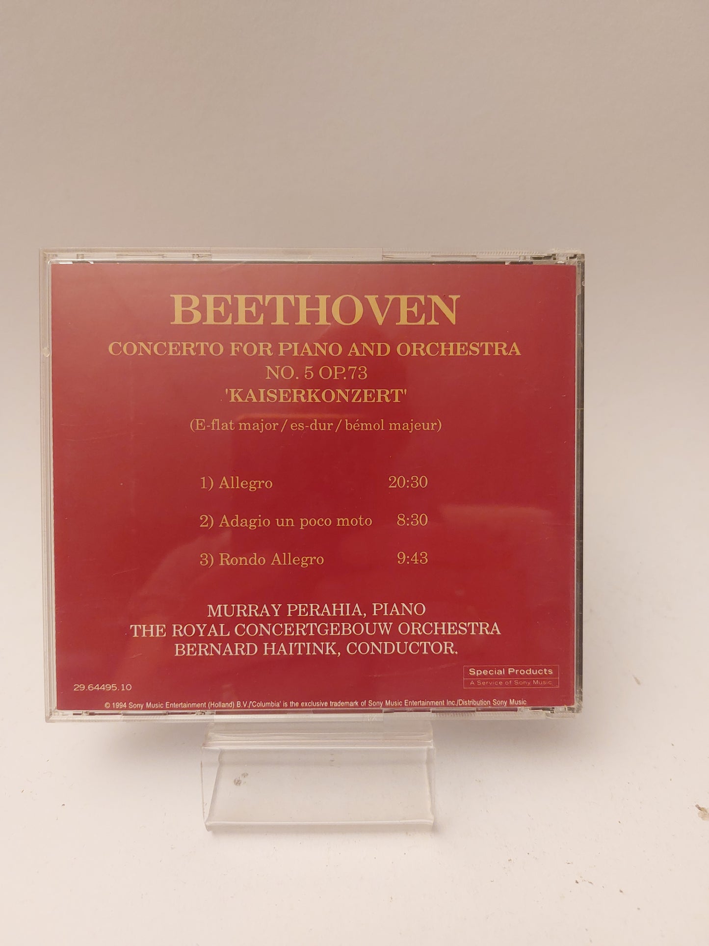Beethoven: Concerto No 5 "Kaiserkonzert" CD