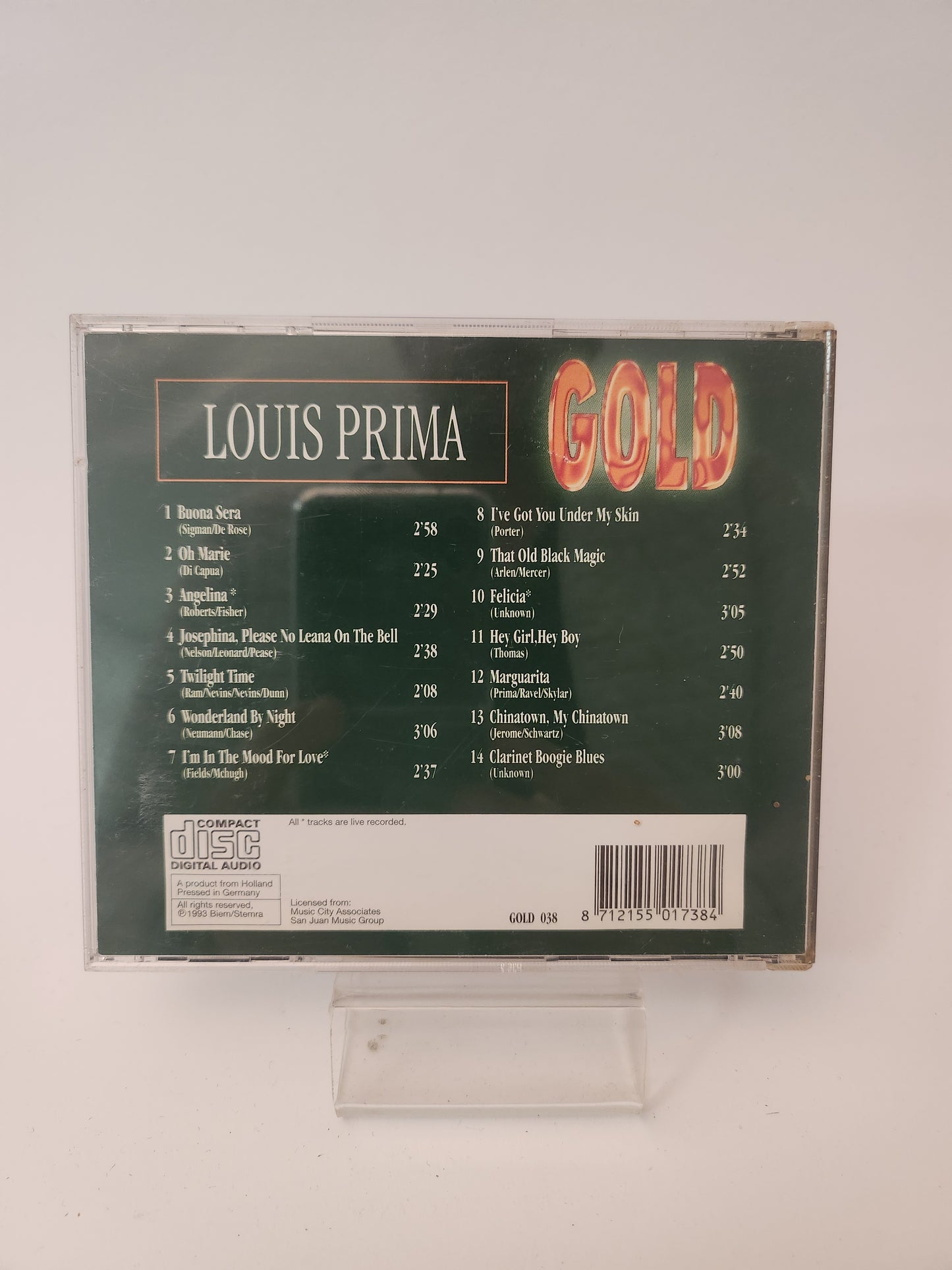 Gold: Louis Prima CD