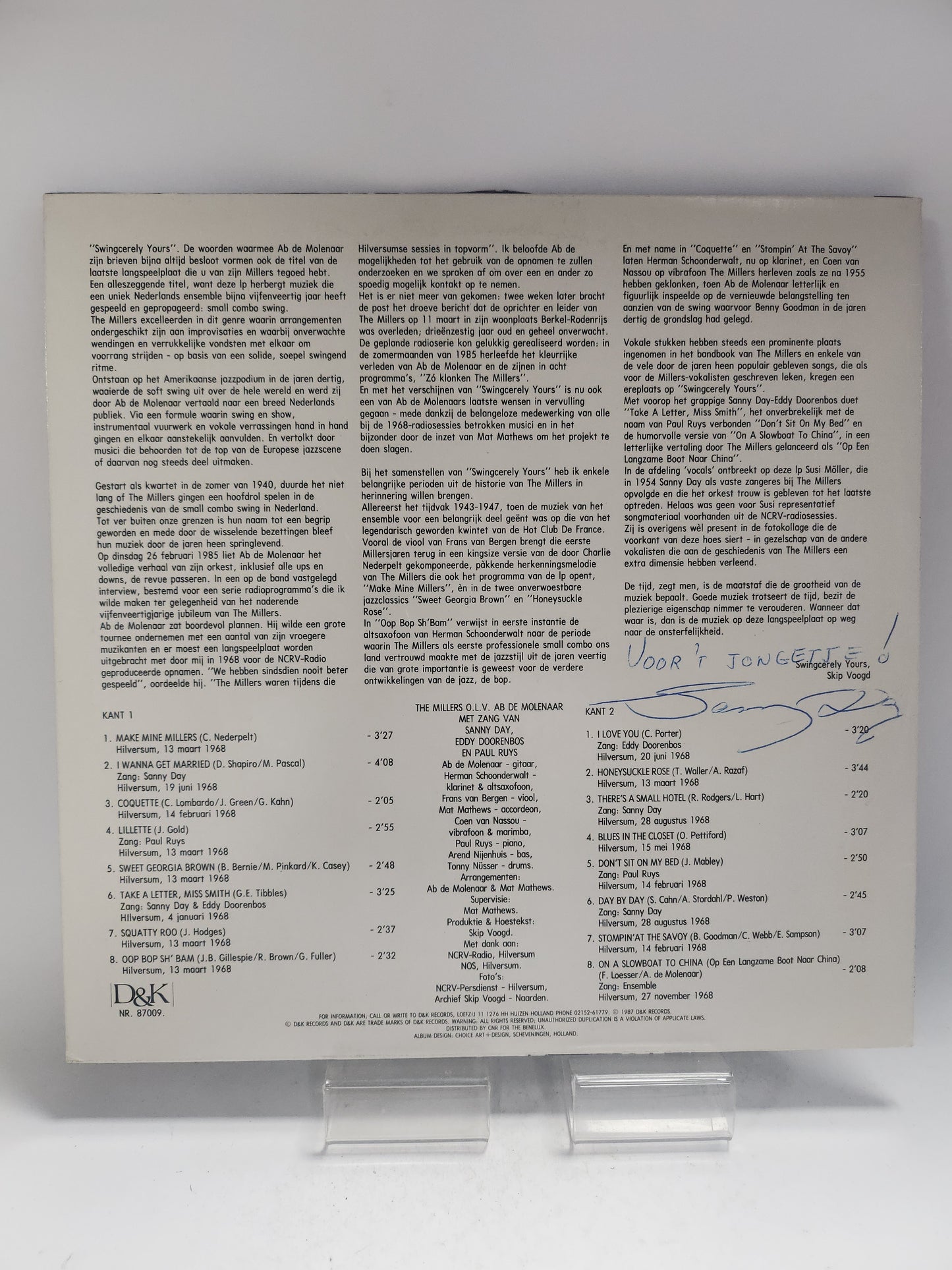 Millers Swingcerely Yours LP Vinyl