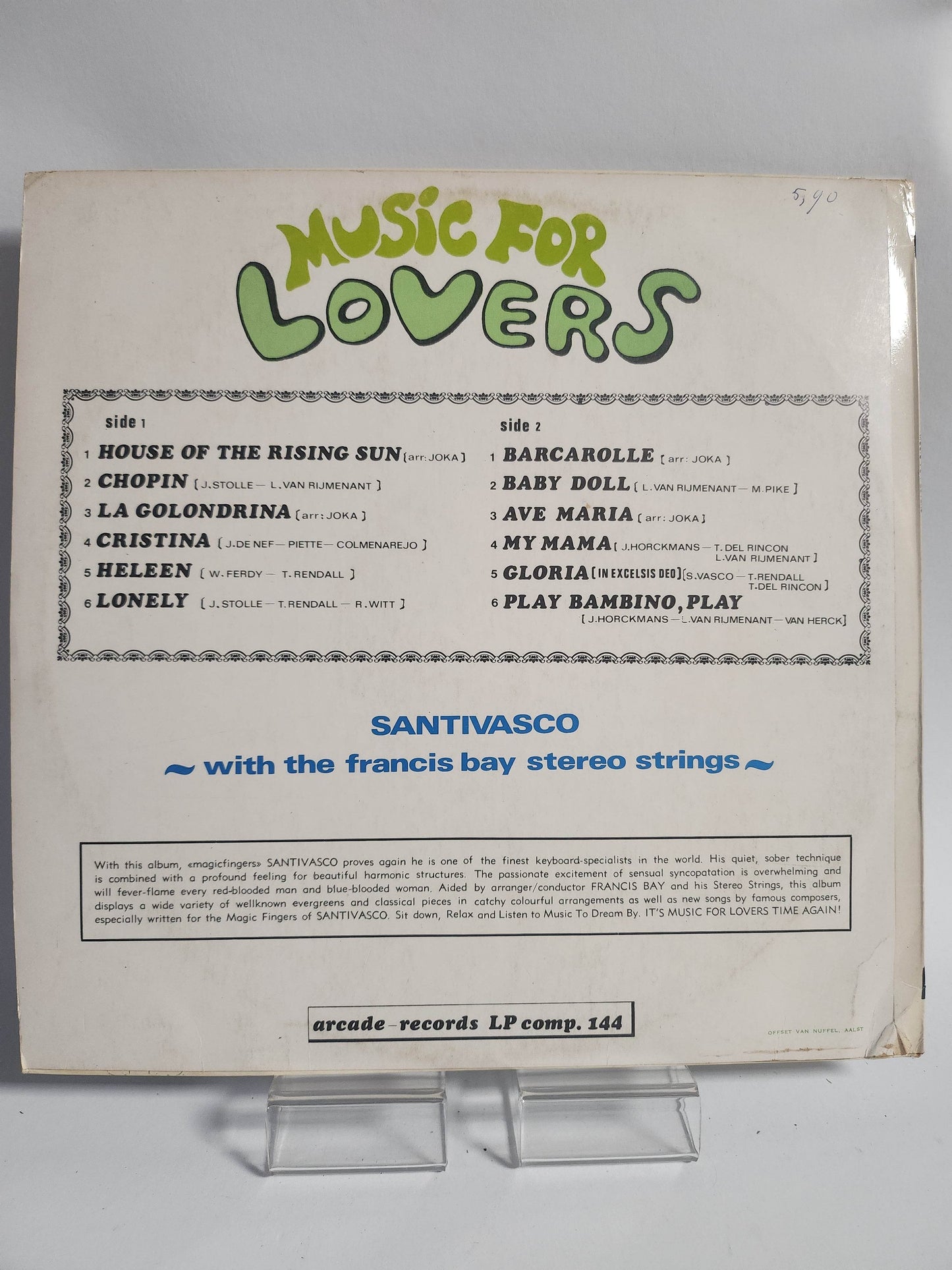 Santivasco: Music for Lovers LP Vinyl - Feniks Gameshop