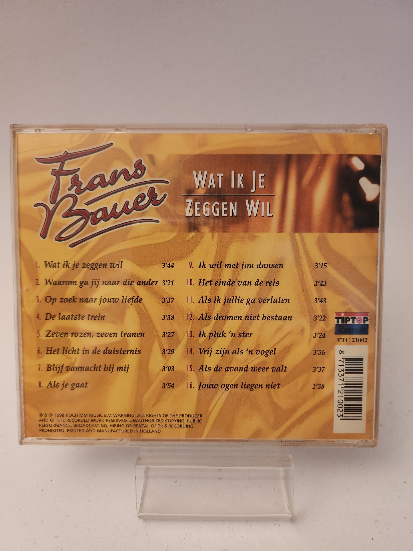 Frans Bauer: Wat ik je Wil Zeggen CD