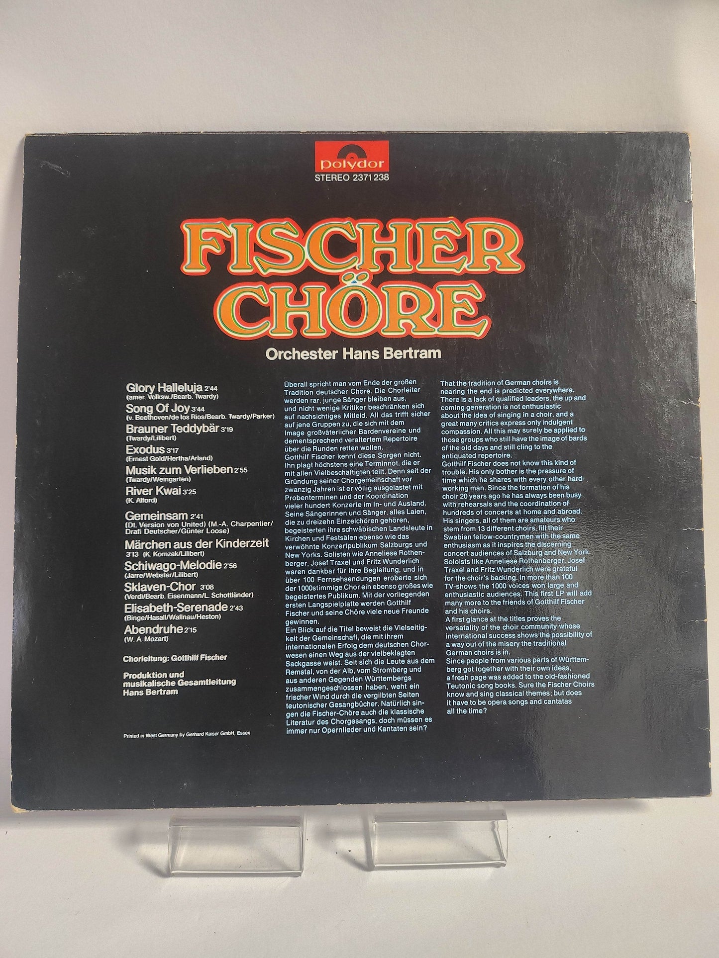 Fischer Chöre: Orchester Hans Bertram LP Vinyl - Feniks Gameshop