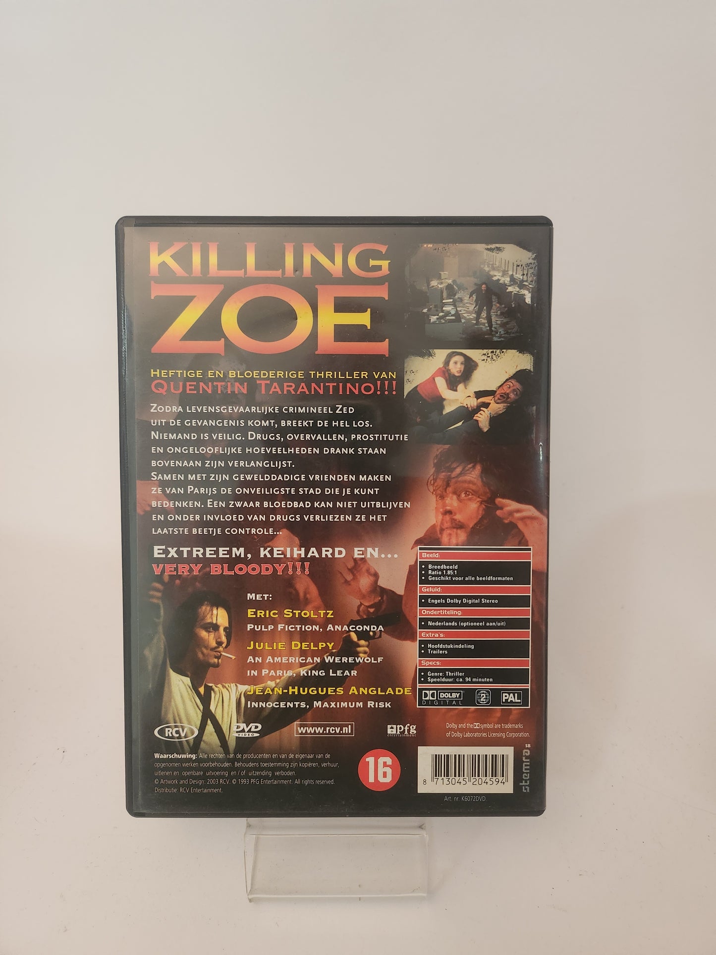 Killing Zoe DVD