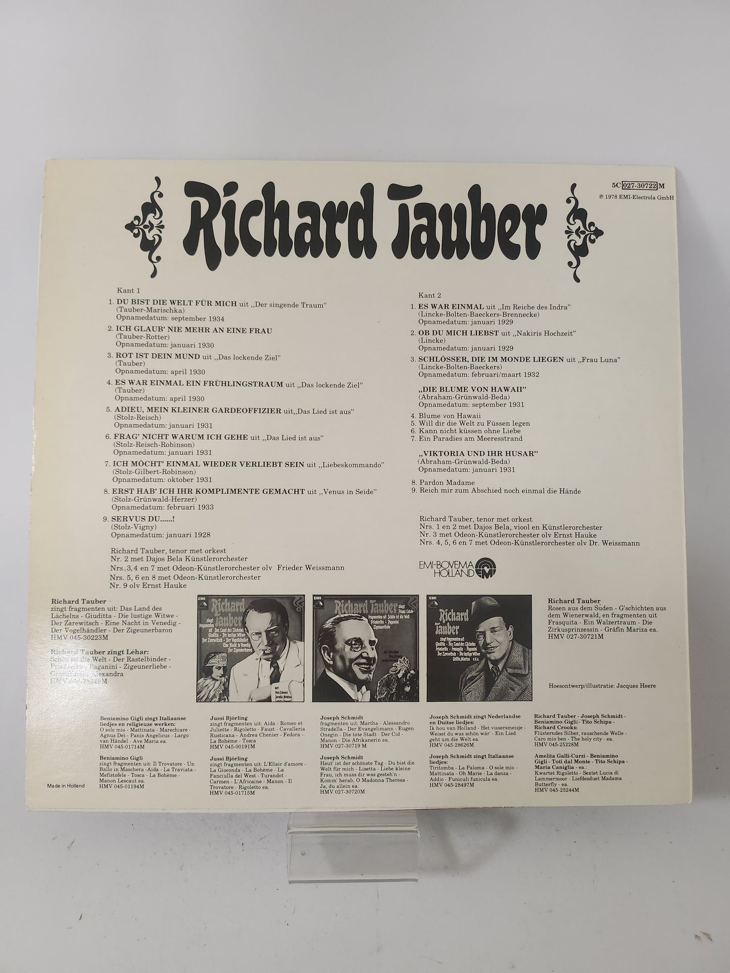 Richard Tauber zingt LP Vinyl