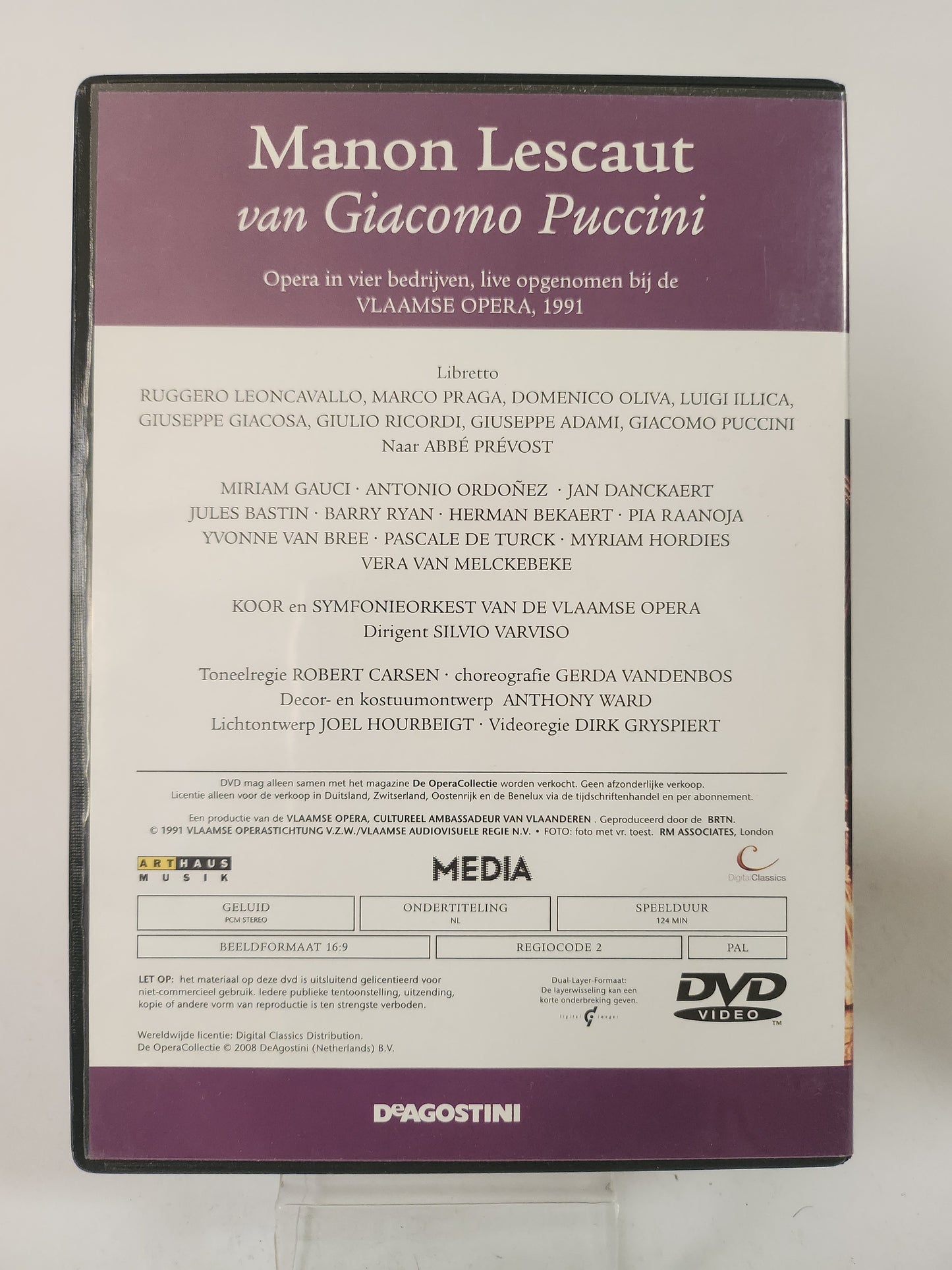 Opera Collectie 28: Puccini "Manon Lescaut" DVD Muziek