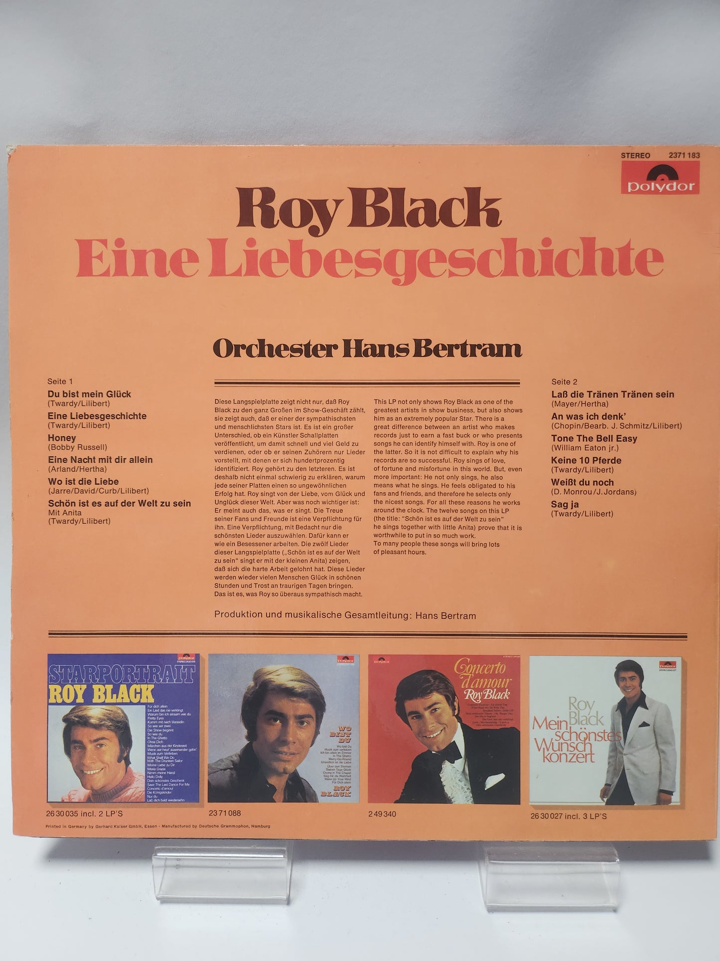 Roy Black: Eine Liebesgeschichte LP Vinyl