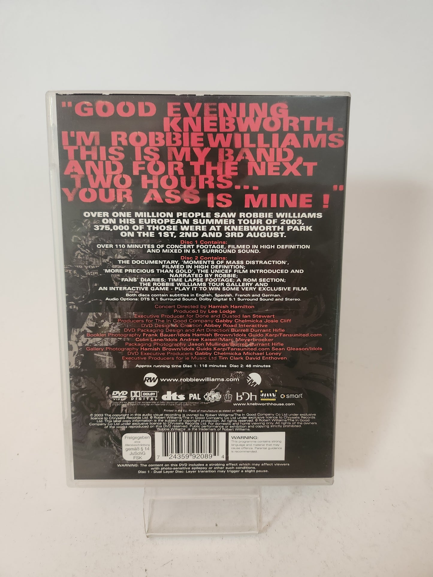 What We Did Last Summer: Robbie Williams live at Knebworth Dvd Muziek