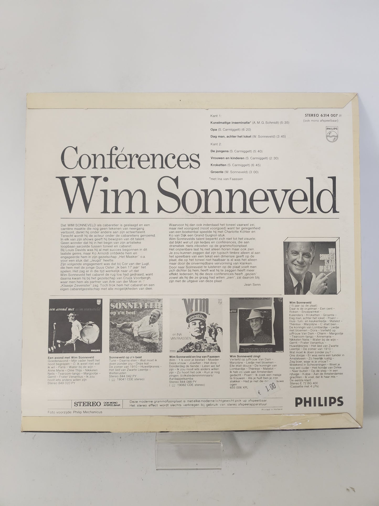 Conferences: Wim Sonneveld LP Vinyl