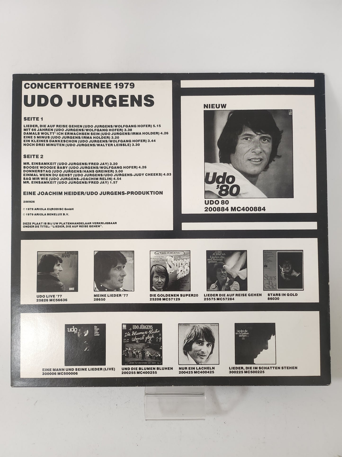Udo Jurgens: Concerttoernee 1979 LP Vinyl