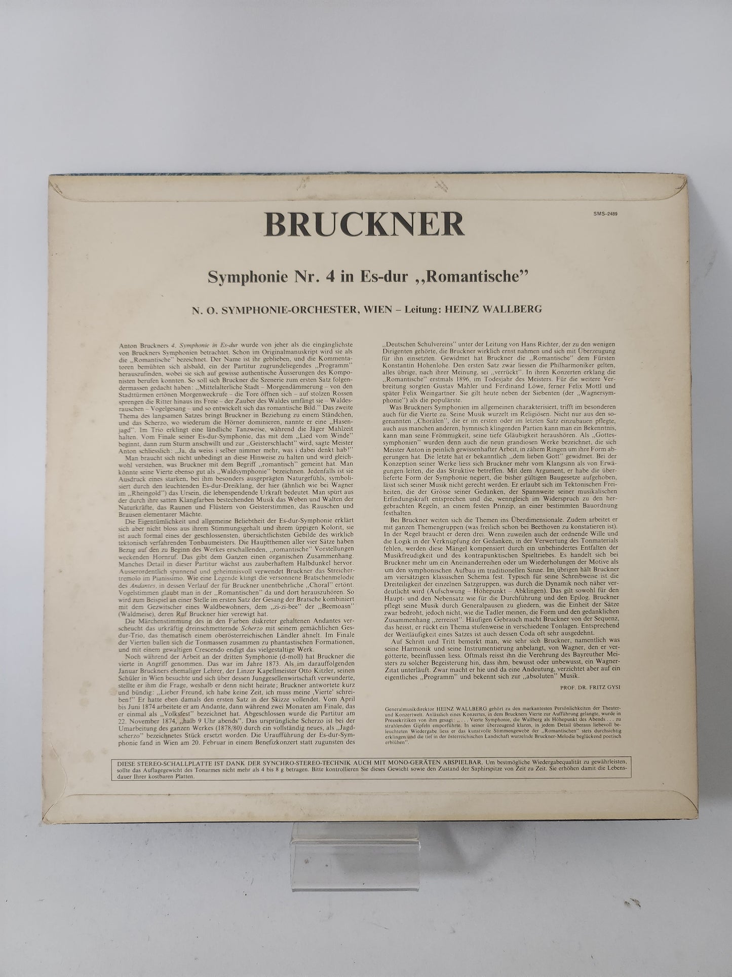 Bruckner: Sumphonie nr 4 LP Vinyl