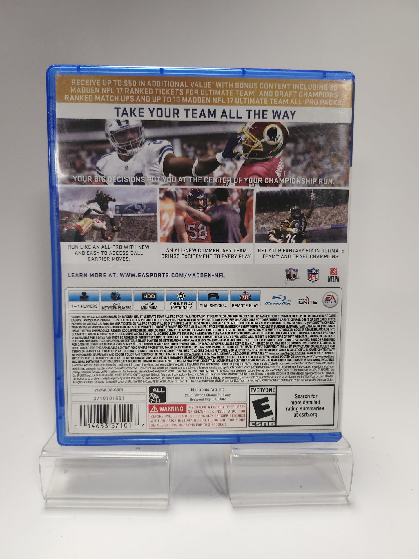 Madden NFL 17 NTSC Playstation 4